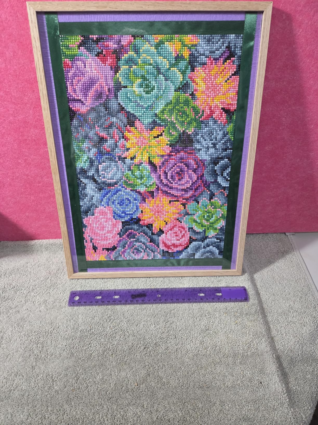 Ausanrl Hydrangea Diamond Painting Kits for Adults - Flowers Diamond Art Kits for Adults, 5D Diamond Painting Flowers, DIY Full Drill Diamond Painting Flower Gem Art and Crafts 12x16inch customer photo 1