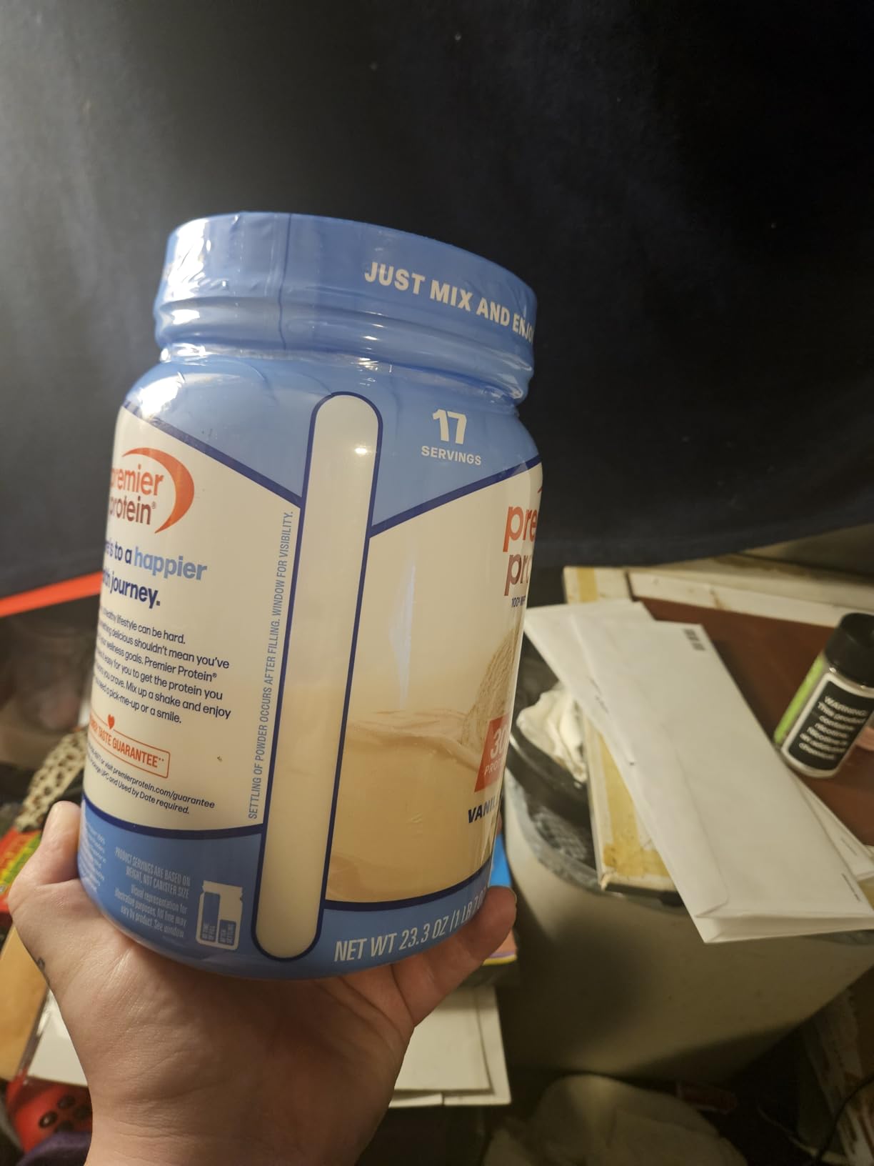 Premier Protein Powder, Vanilla Milkshake, 30g Protein, 1g Sugar, Gluten Free, No Soy, 40.2 oz (29 Servings) customer photo 1
