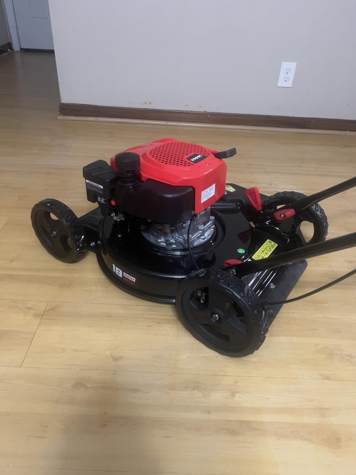 PowerSmart 18-Inch Gas Push Lawn Mower with 144cc 4-Cycle OHV Engine, Side-Discharge, 5-Position Adjustable Cutting Height (DB8618C) customer photo 1