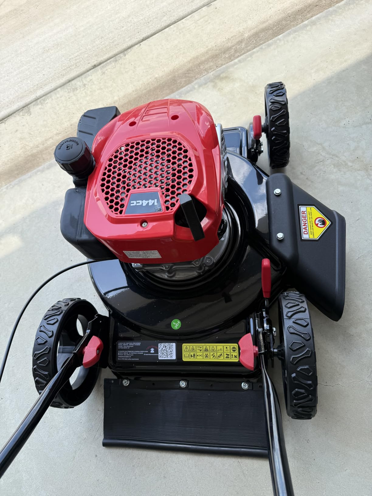PowerSmart 18-Inch Gas Push Lawn Mower with 144cc 4-Cycle OHV Engine, Side-Discharge, 5-Position Adjustable Cutting Height (DB8618C) customer photo 2