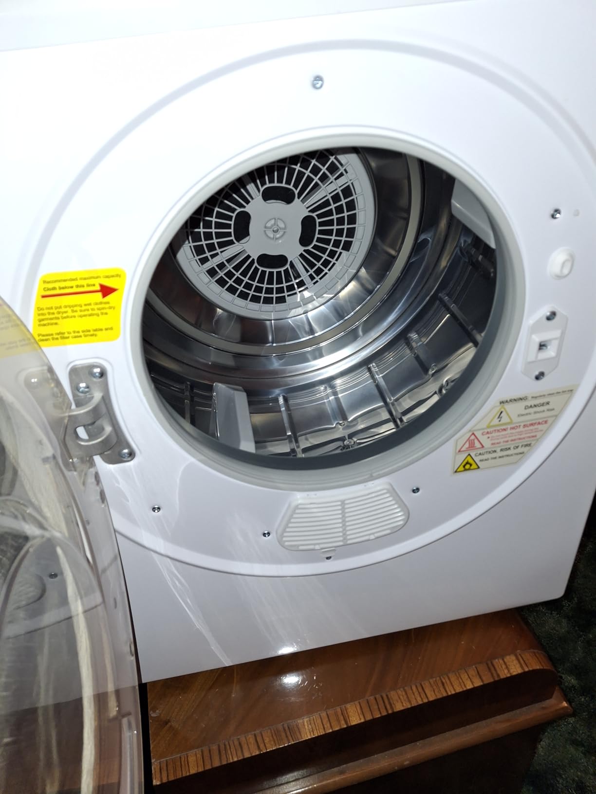 Euhomy Dryer, 3.5 Cu. Ft. 1500W Clothes Dryer, Stainless Steel Tumble Dryer with Exhaust Hose for Home, Apartment, Dorm, White customer photo 1