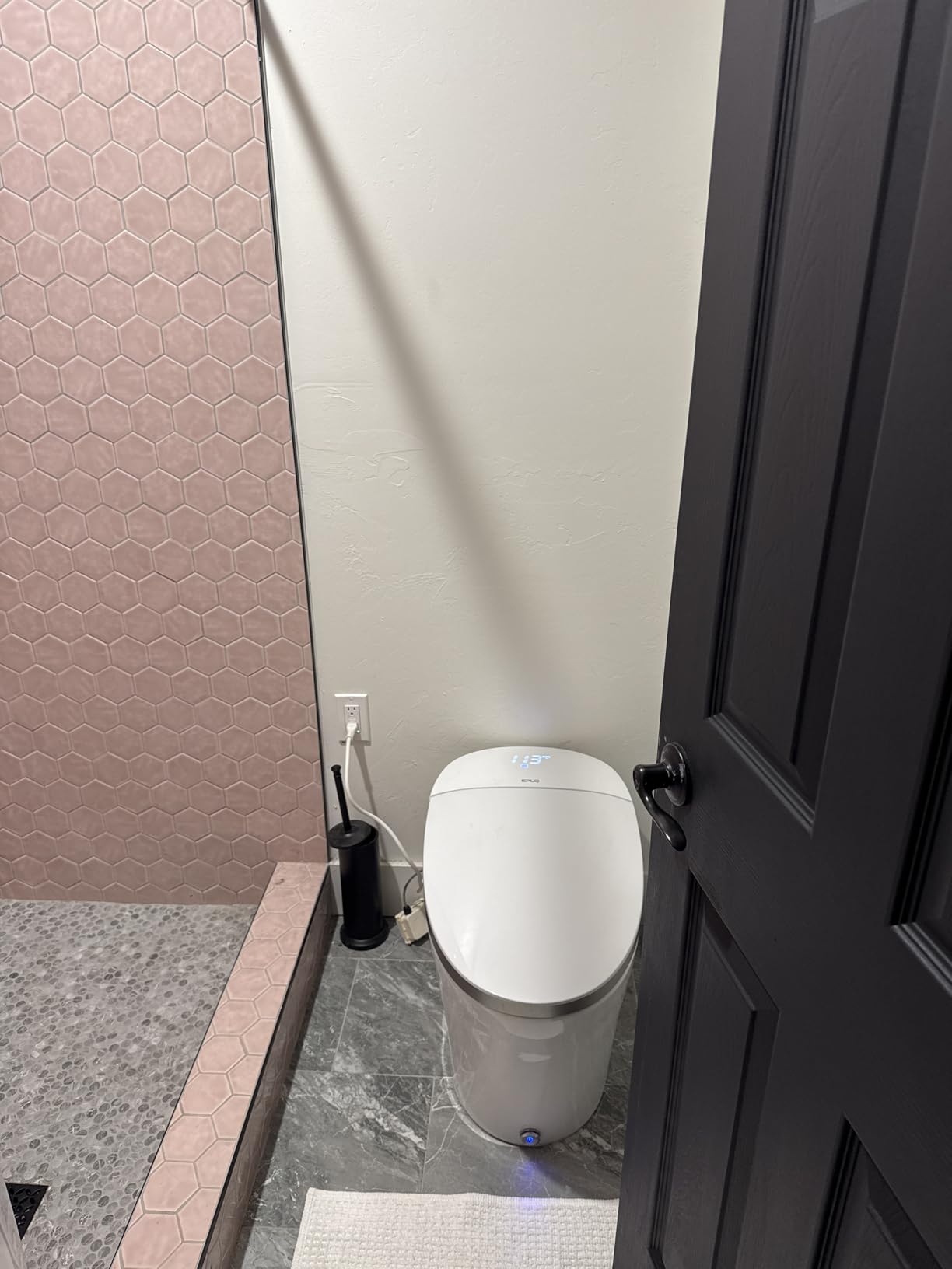 Smart Toilet with Powerful Flush, Auto Open/Close, Foam Shield, Elongated Heated Seat, ADA Comfort Height Bidet Toilet, Instant Warm Water & Dryer, Temp Display - iX7-PRO customer photo 1