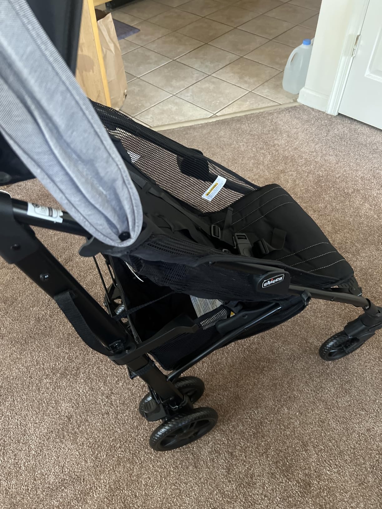 Chicco Liteway Stroller, Compact Fold Baby Stroller with Canopy, Lightweight Aluminum Frame Umbrella Stroller, Arctic/Blue customer photo 1