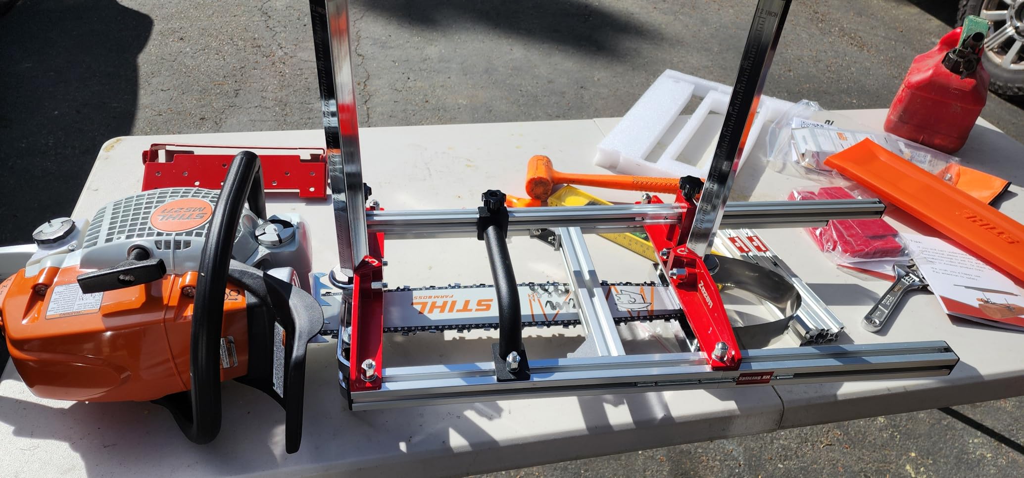 Zozen Chainsaw Mill with Lumber Guide Brackets, Portable Sawmill Kit - Can be Assembled into 3 sizes=