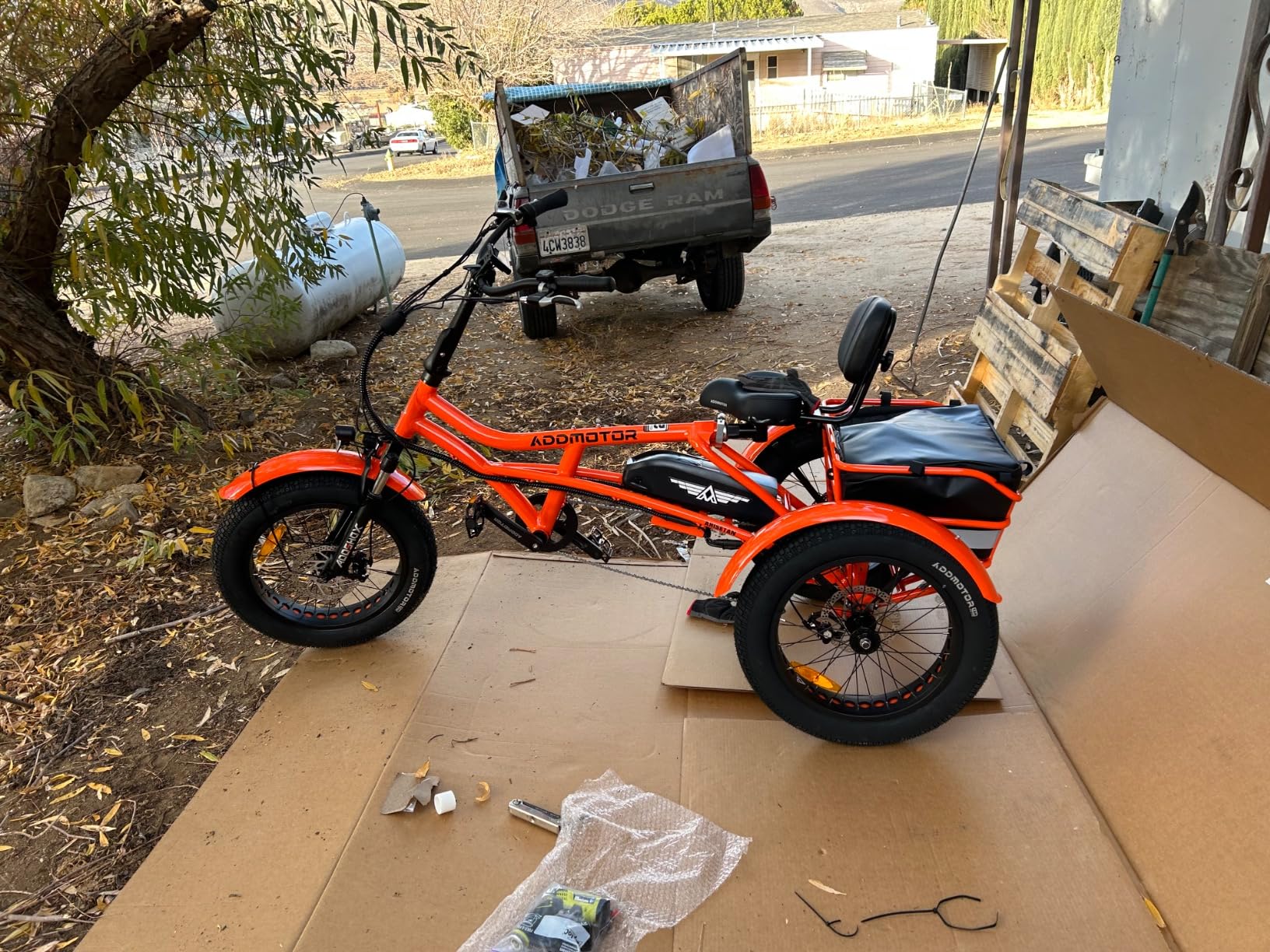 ADDMOTOR ARISETAN M-360 Electric Tricycle for Adults, UL2849 3 Wheel Electric Bicycle, 750W 85Mi 48V 20Ah 380LBS 20 Semi-Recumbent E-Trike, Parking Brake, Differential customer photo 2