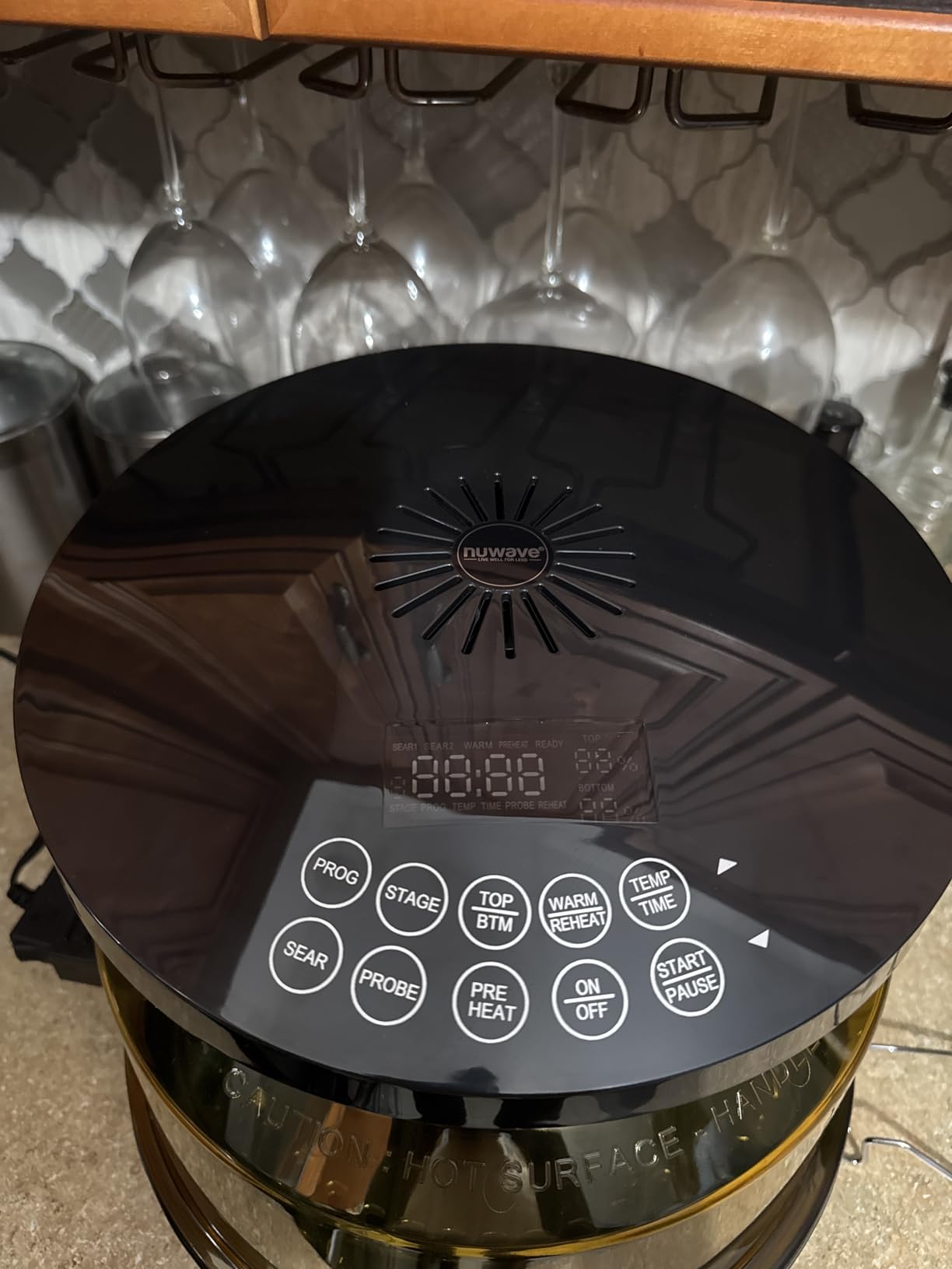 Nuwave Infra-Red Primo Grill Oven, Integrated Smart Thermometer, Nonstick Grill Bottom & Convection Top for Surround Cooking, Cook Fresh or Frozen, Durable Power Dome Included customer photo 1