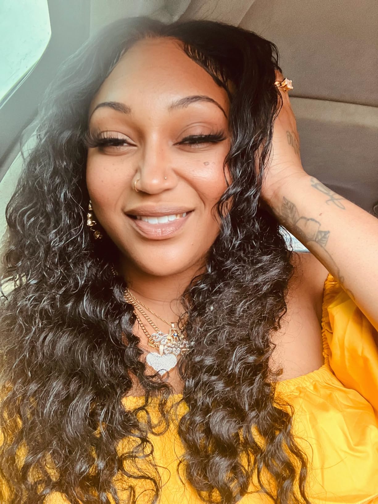 KVFCT 30 Inch Deep Wave Lace Front Wigs Human Hair 13x6 HD Transparent Deep Wave Lace Front Wigs for Women 200% Density Curly Lace Front Wig Pre Plcked Deep Wave Wigs with Baby Hair customer photo 2
