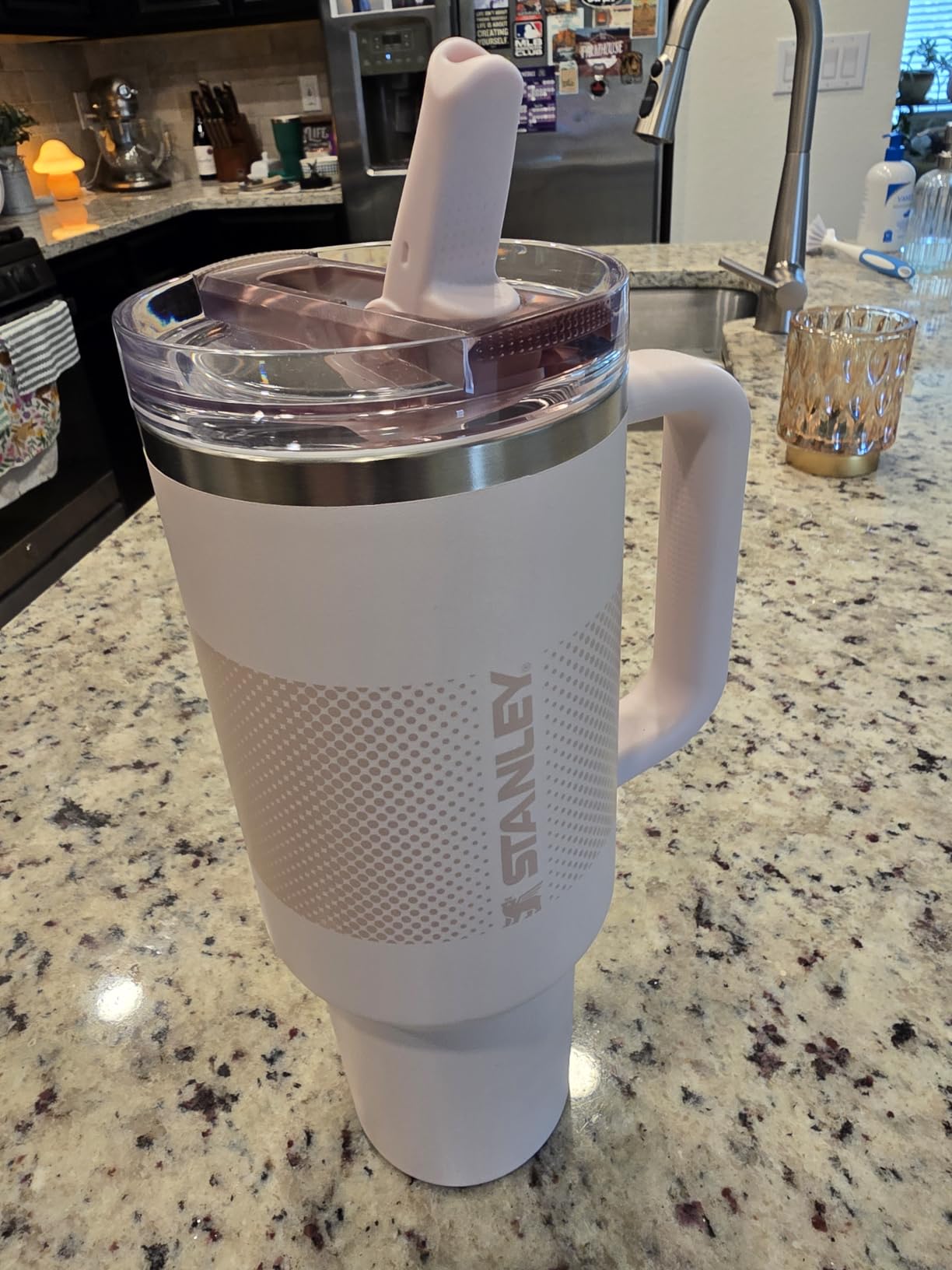 Stanley Quencher ProTour Flip Straw Tumbler with Leakproof Lid 30 oz | Built-in Straw and Handle | Rose Quartz customer photo 1