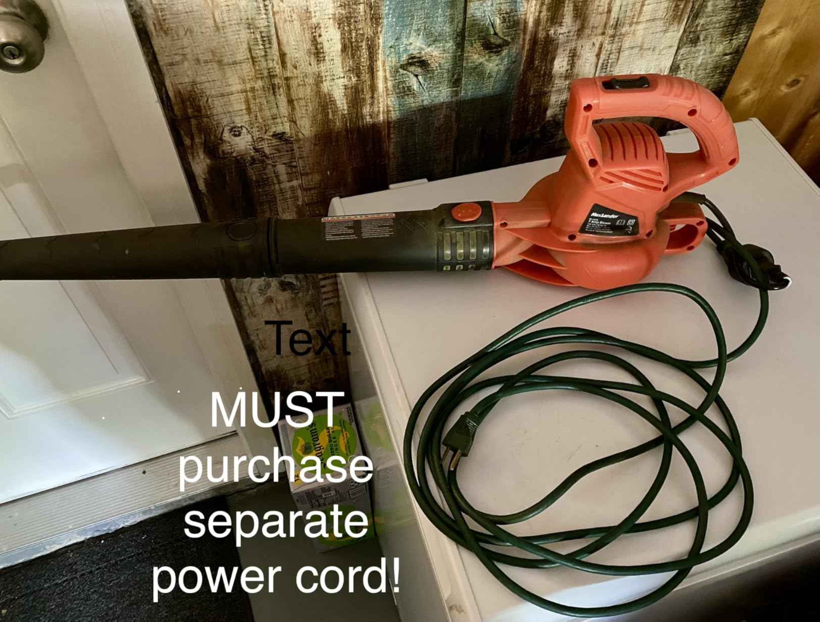 MAXLANDER Leaf Blower Corded, 7-AMP 350CFM/155MPH Electric Leaf Blower, Lightweight Handheld Small Leaf Blowers for Lawn Care customer photo 1