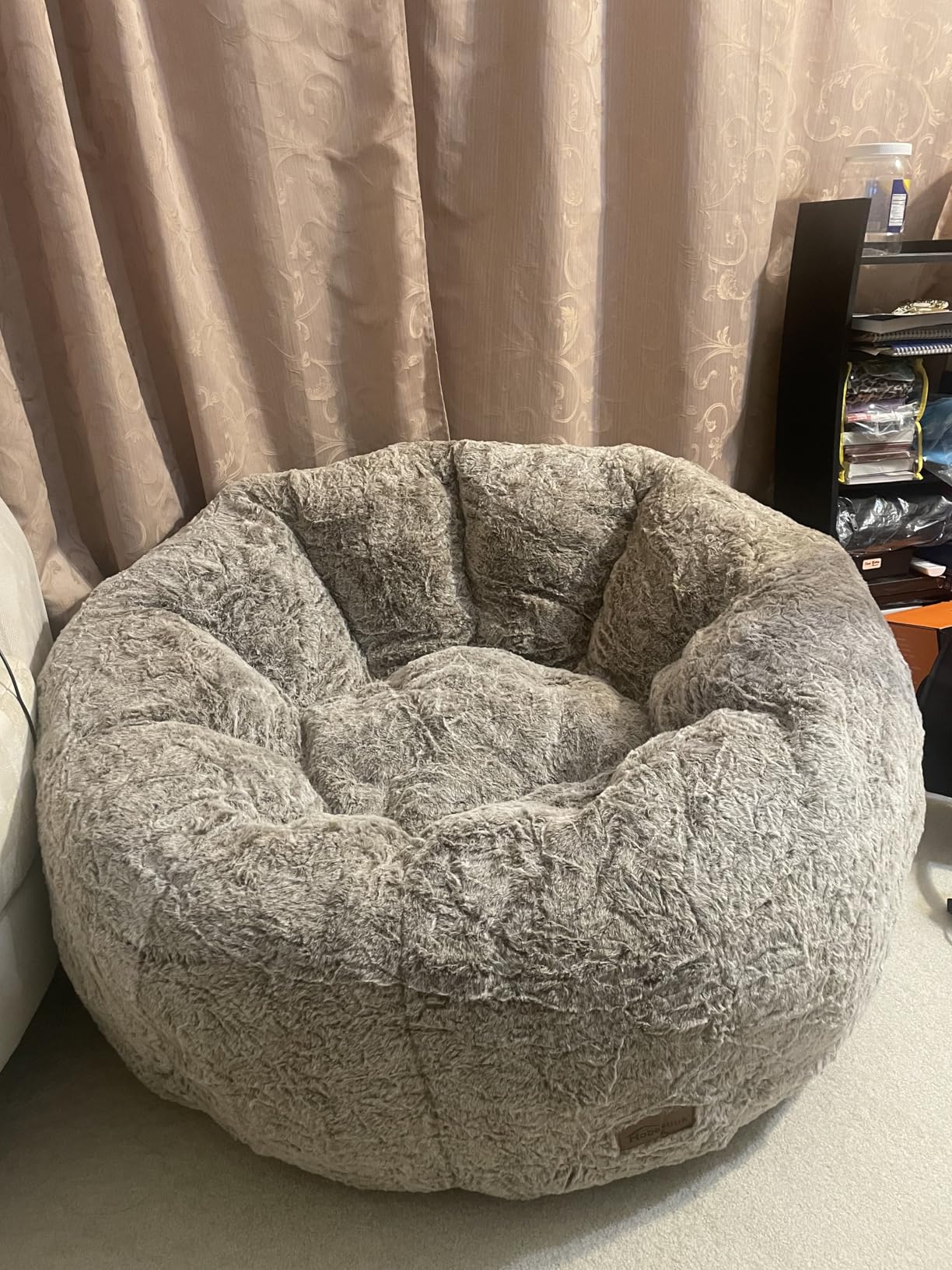 Hobestluk Bean Bag Chairs Large Bean Bag Couch for Adults Stuffed Sofa Chair Comfy Giant Bean Bag Chair with Spacious Design for Reading, Playing or Relaxing (Brown) customer photo 1
