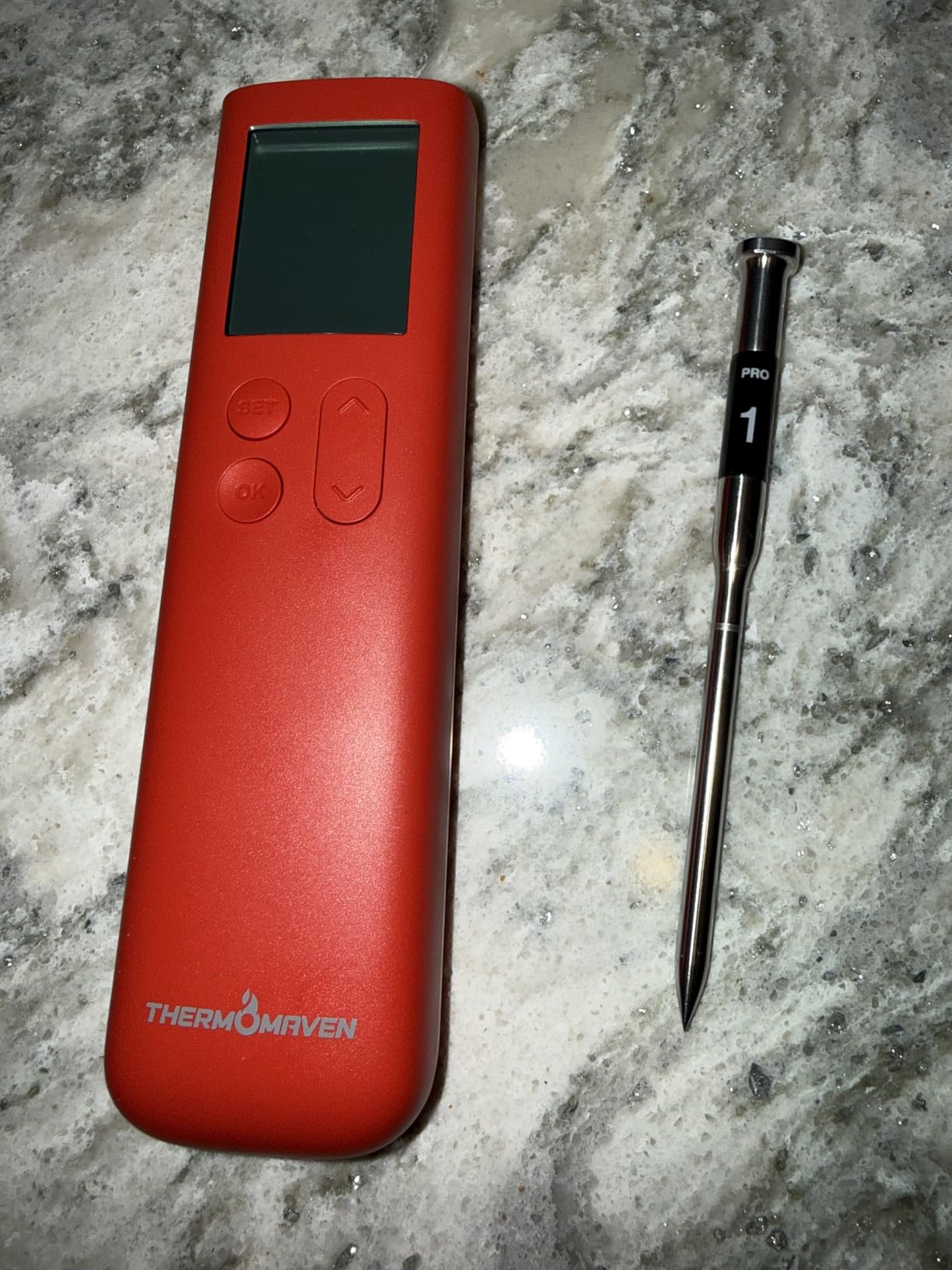 ThermoMaven Smart Bluetooth Wireless Meat Thermometer, 10X Enhanced Sub-1G Signal and Stability, Standalone Display Base, Certified Accuracy +/-0.5F, WiFi Unlimited Range for BBQ, Oven, Smoker, Grill customer photo 1