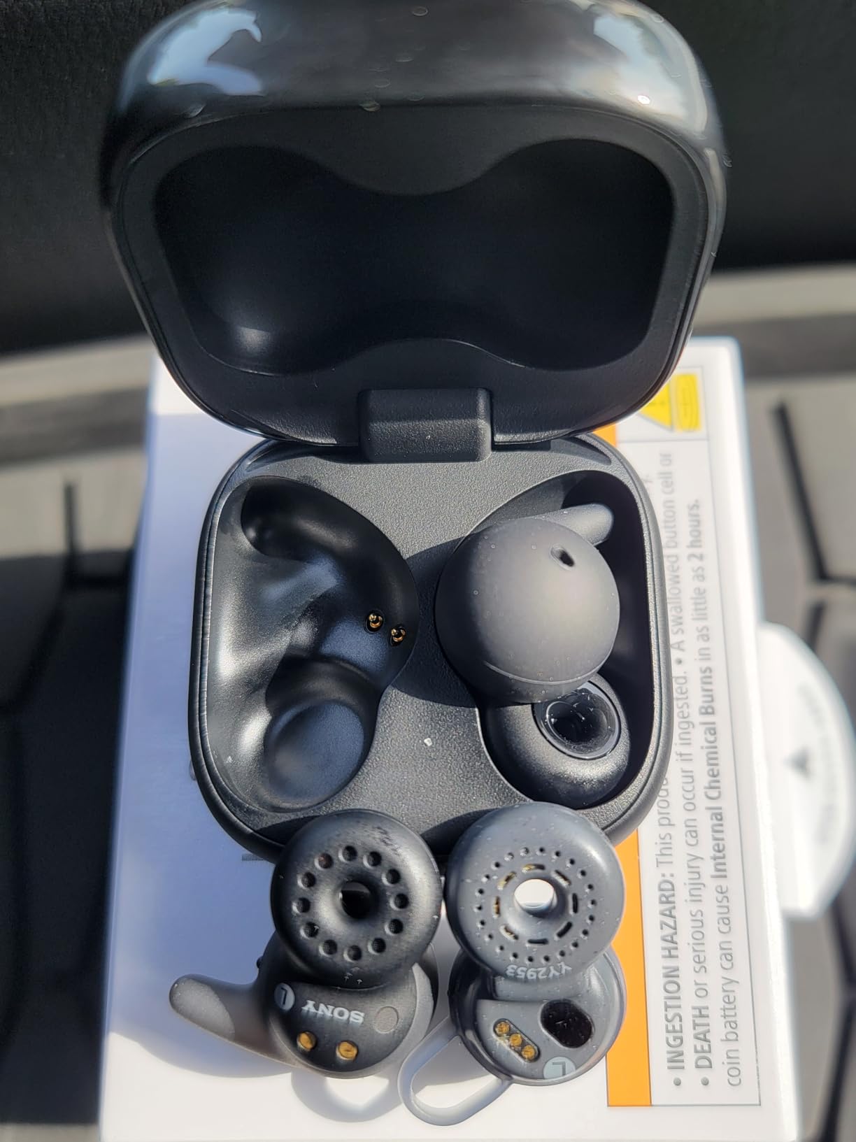 Sony LinkBuds Open Truly Wireless Earbud Headphones with an Open-Ring Design for Ambient Sounds and Newly Developed Air Fitting Supporters, Black customer photo 1