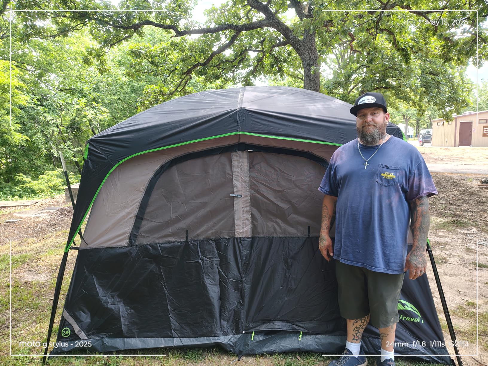 Happy Travel Tent 6 Person Tents for Camping, Waterproof Easy Setup Camping Tent with Rainfly, Portable Large Family Cabin Tent with 5 Large Mesh Windows customer photo 1