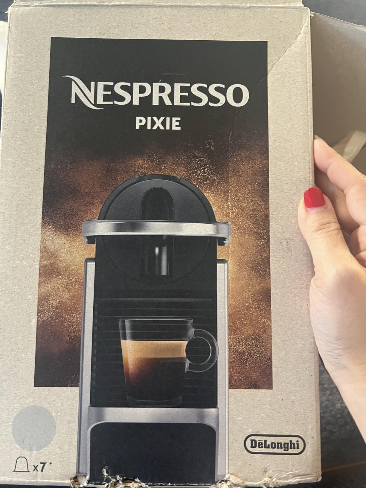 Nespresso Pixie Espresso Machine by De'Longhi, Dark Blue customer photo 2