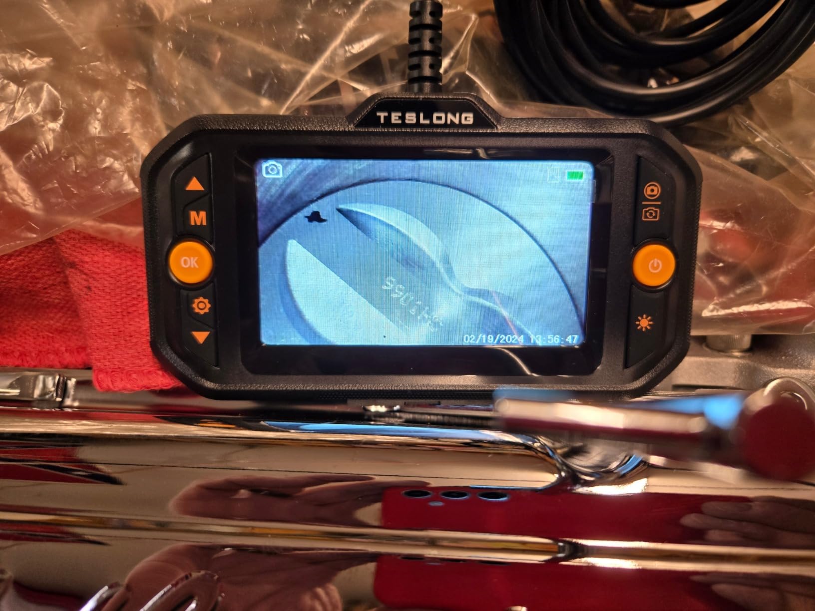 Teslong Endoscope Borescope with Light, Snake Inspection Camera for Automotive Engine, Waterproof Fiber Optic Camera for Mechanics - Ideal for Wall, Vent, Wire Video Scope (16.5FT) customer photo 1