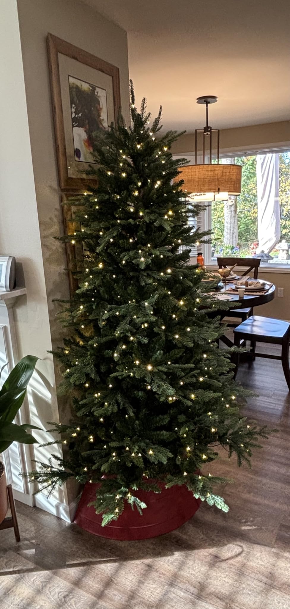 Best Choice Products Full Aspen Christmas Tree, 6ft Pre-lit Realistic Noble Fir w/ 450 Glowing Micro LED Lights, 2-in-1 White & Multicolor customer photo 1