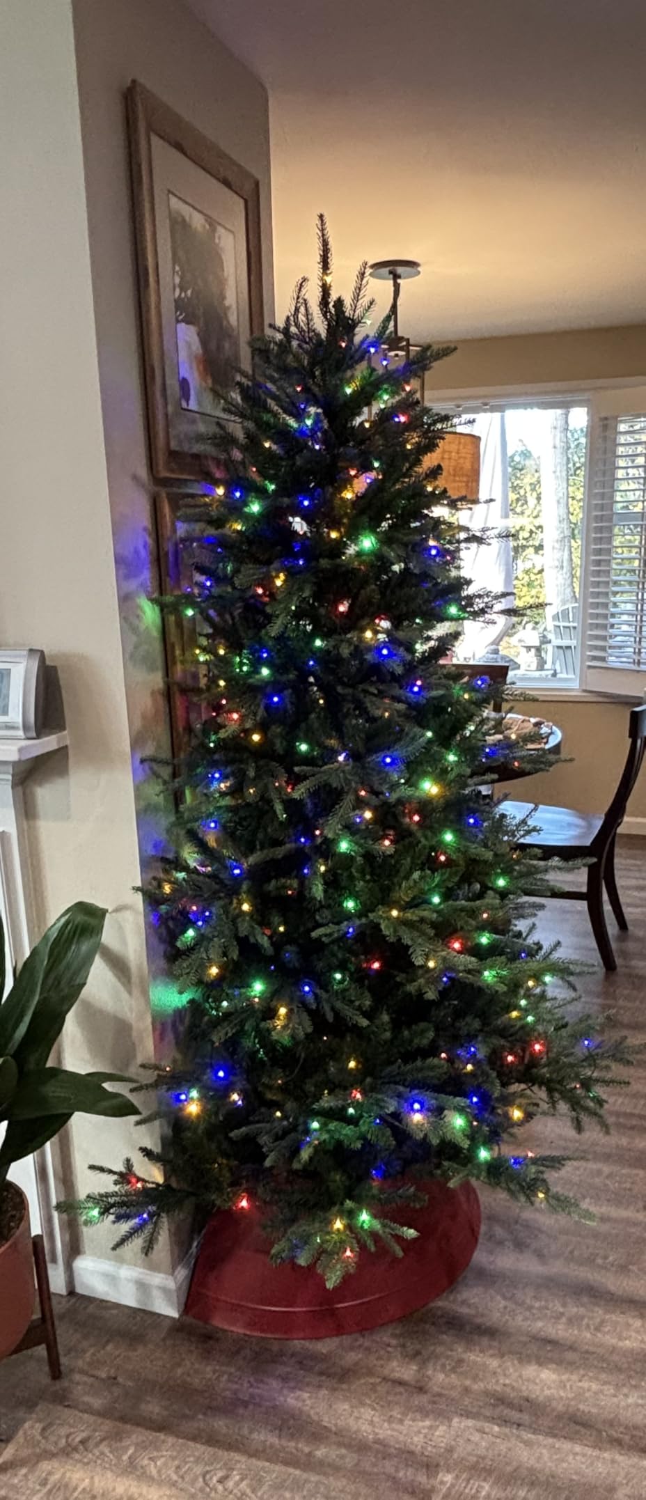 Best Choice Products Full Aspen Christmas Tree, 6ft Pre-lit Realistic Noble Fir w/ 450 Glowing Micro LED Lights, 2-in-1 White & Multicolor customer photo 2