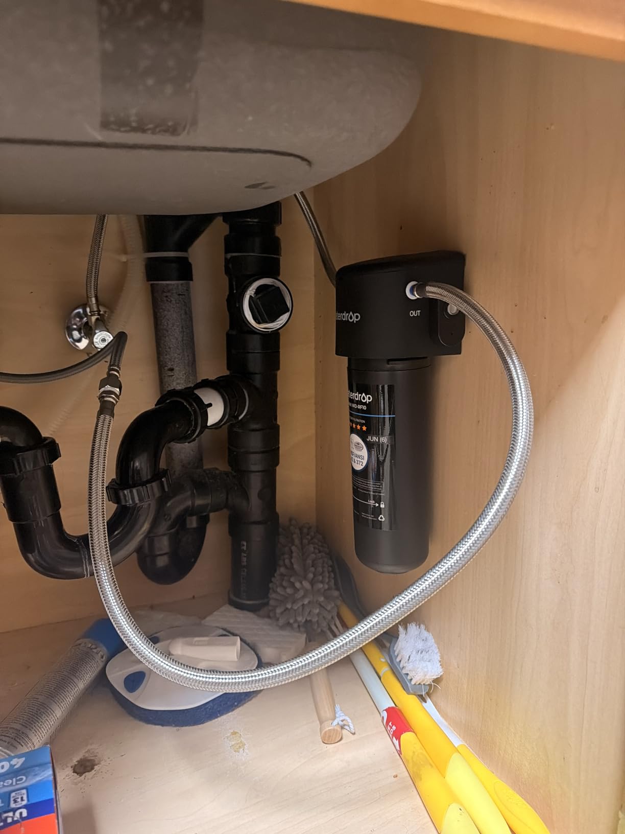 Waterdrop UL12A Under Sink Water Filter, Upgraded for 10UA, No Drill Required for Renters, Time Reminder, Easy Installation, Reduces Chlorine, Bad Taste & Odor, NSF/ANSI 42 Certified (Filter: FUL12) customer photo 1
