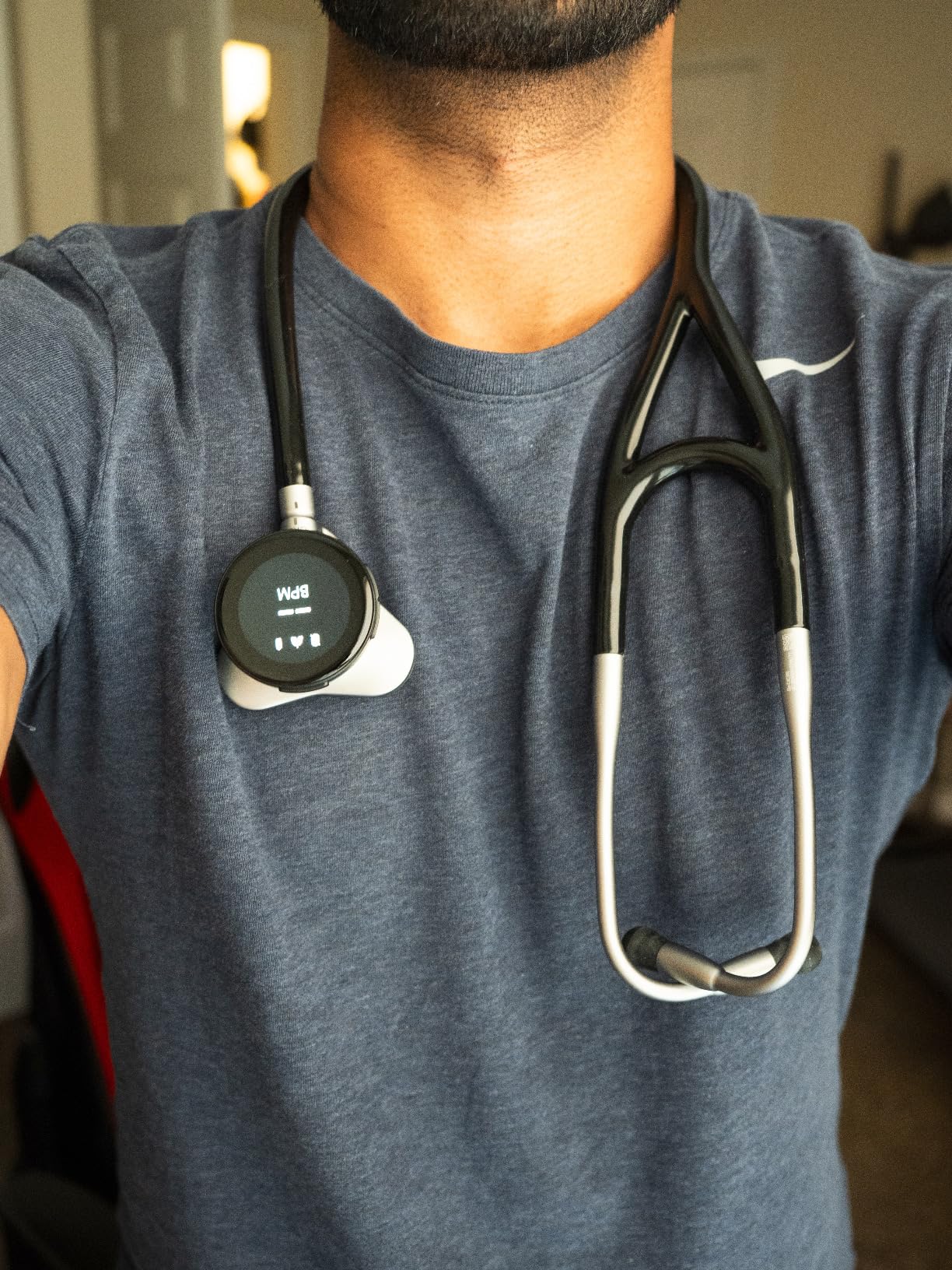 Eko CORE 500 Digital Stethoscope, 40x Amplification, Active Noise Cancellation, 3-Lead ECG, FDA-Cleared AI with Eko+, Full-Color Display, Reimbursement Eligible, Champagne, COR503-CHP customer photo 2