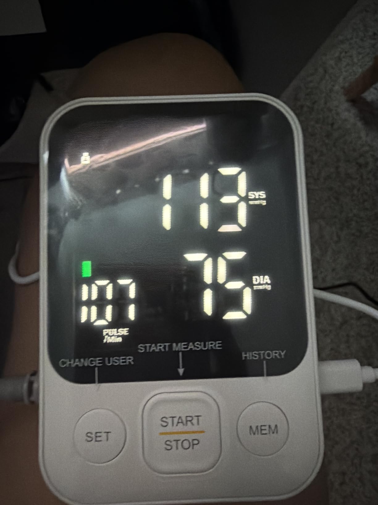 Blood Pressure Monitor Upper Arm Machine Accurate Adjustable BP Cuff Kit Led Backlit Display 2 Users 240 Sets Memory Includes Storage Bag White customer photo 1