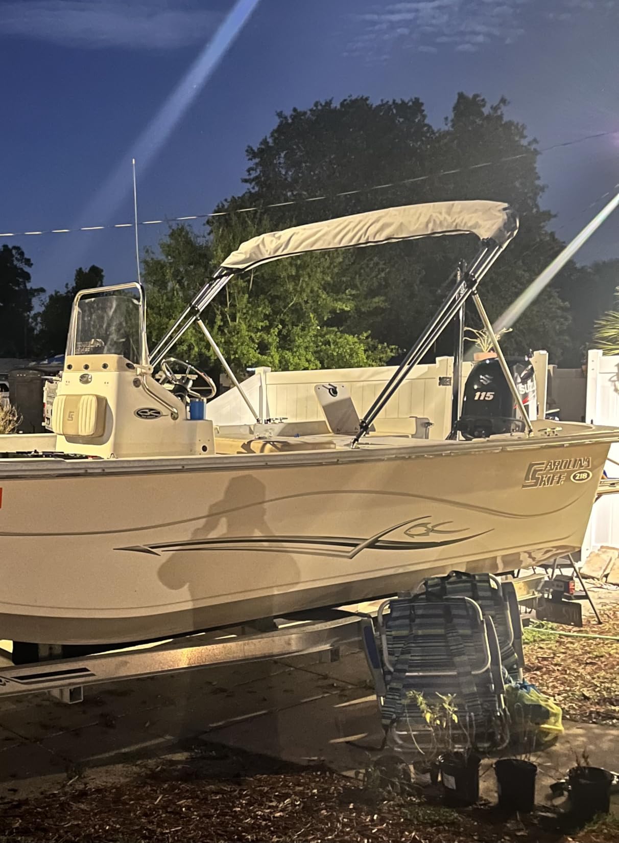 KAKIT Bimini Top for Boats, Heavy Duty 7 Layers 1200D Oxford Boat Canopy with Support Poles & Storage Boot (3 Bow 6'L x 46