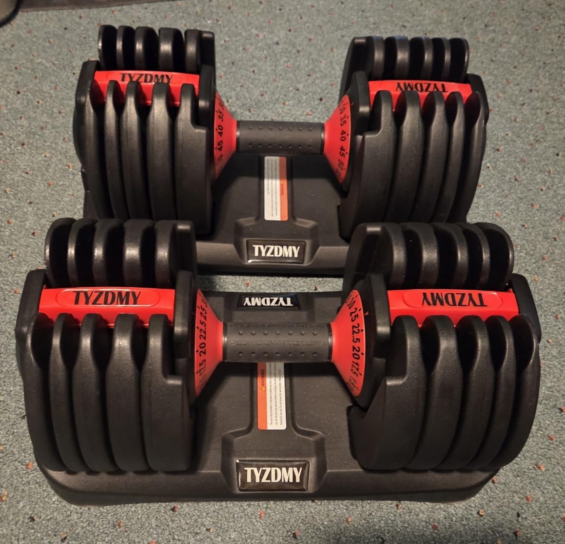 TYZDMY Adjustable Dumbbells Set of 2, 52.5 lbs Pair 105 lbs, 15 in 1, for Men/Women Gym Equipment for Home Strength Training customer photo 1