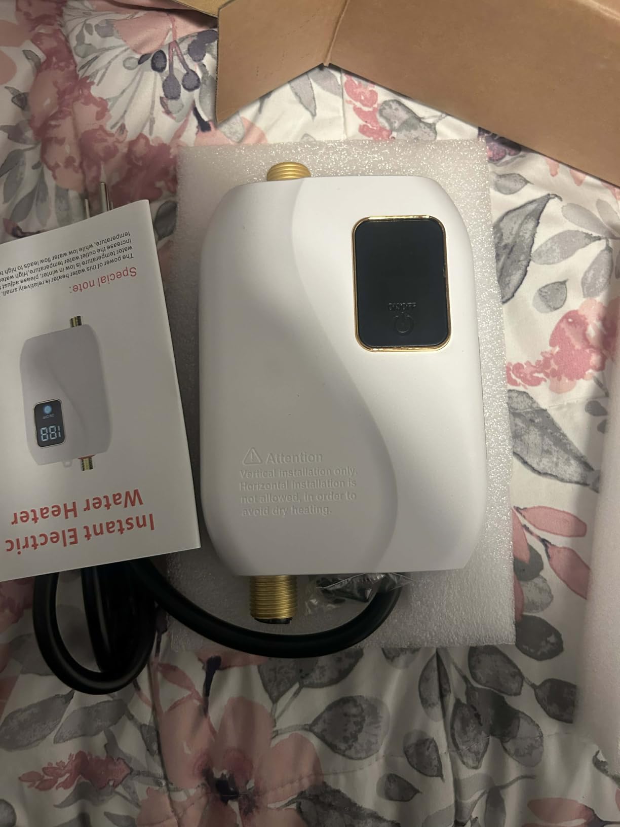 Tankless Water Heater Electric 110V, 3000W Instant Electric Water Heater, Under Sink Water Heater with Digital Display, On Demand Hot Water heater Electric for Kitchen Bathroom Washin customer photo 2