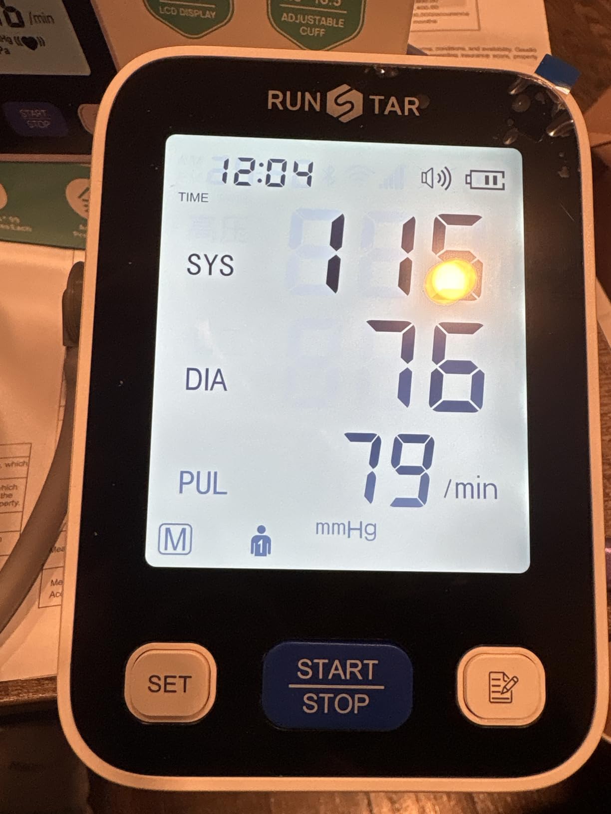 RunStar Upper Arm Blood Pressure Monitor with Wide Range Cuff (8.6'' -16.5'') for Home Use FSA&HSA Eligible, Automatic Digital BP Machine with Storage Bag, 2x99 Reading Memory customer photo 1