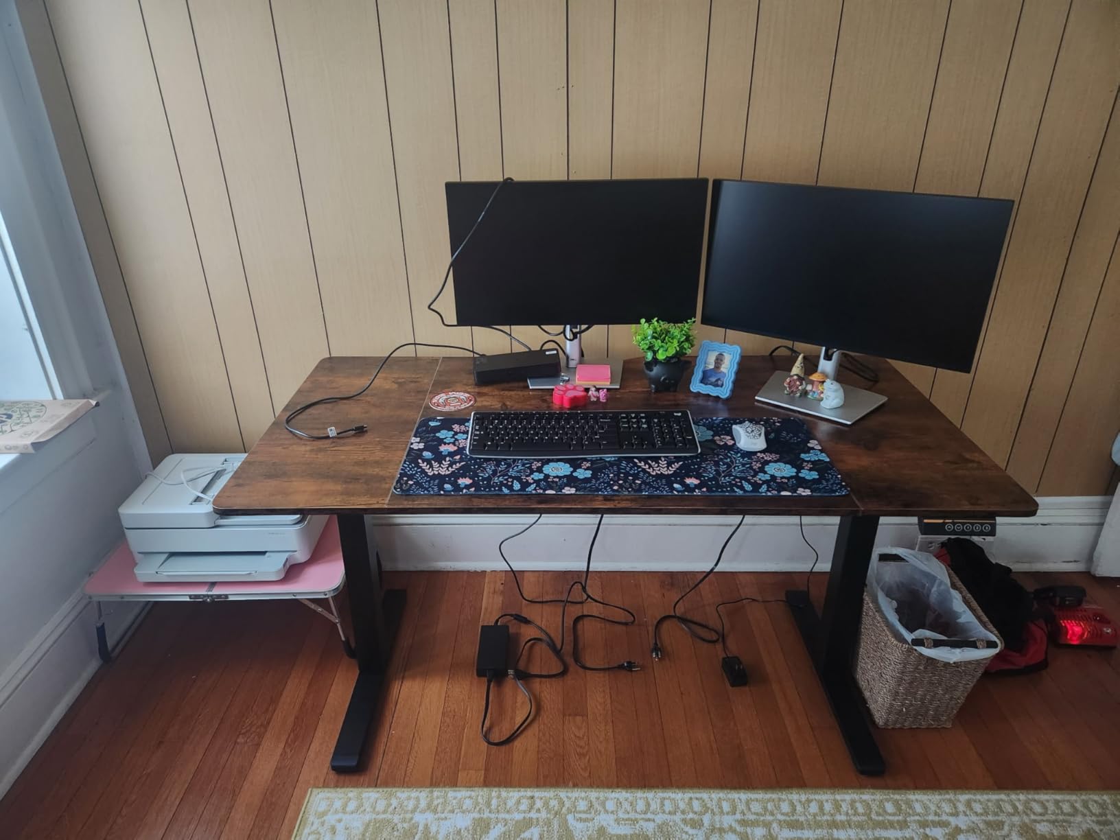 Huuger 55 x 28 Large Electric Standing Desk, Height Adjustable Computer Desk, 27.6