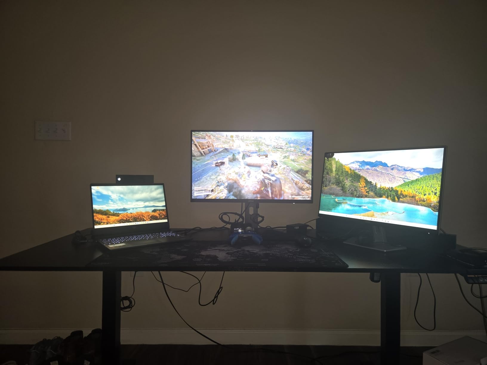 Huuger 55 x 28 Large Electric Standing Desk, Height Adjustable Computer Desk, 27.6