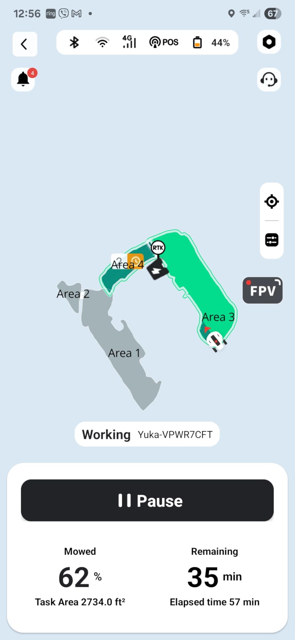Mammotion YUKA mini 600H Robot Lawn Mower for 0.15 Acre, No Wire, No RTK Installation, Free NetRTK+AI Vision Positioning, 45% Slope, Cutting Height 2''~3.5'', 15 Mowing Zones customer photo 2