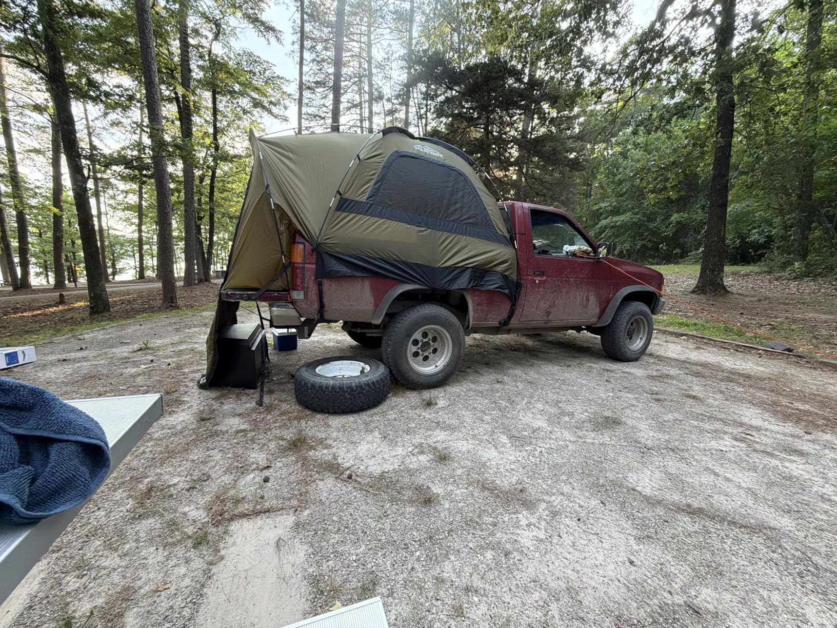Truck Bed Tent, Waterproof PU3000mm Pickup Truck Tent for Camping Bed, 2-3 Person Sleeping Truck Tent, Portable for Car Camping customer photo 1