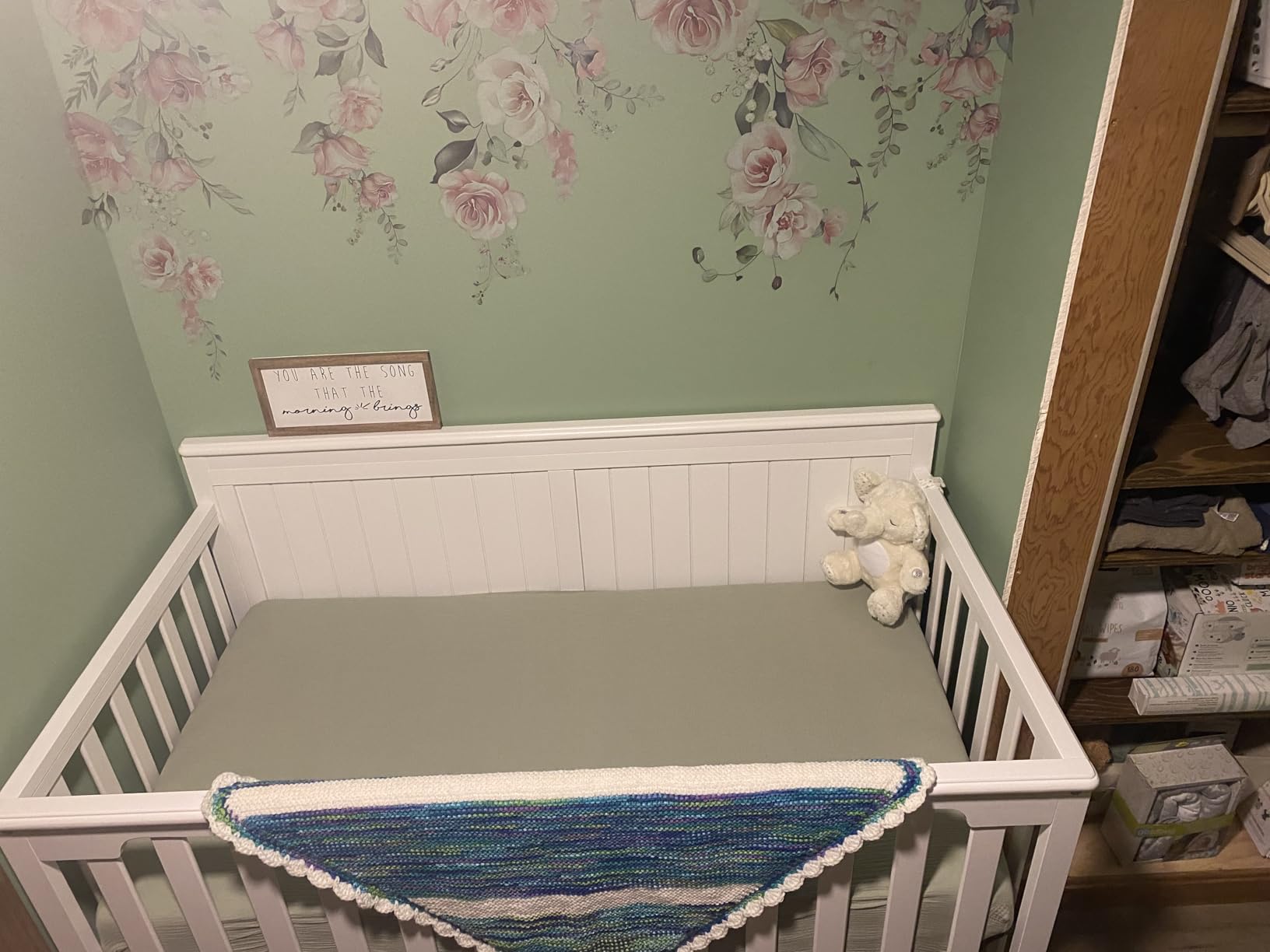 Graco Hadley 5-in-1 Convertible Crib with Drawer - GREENGUARD Gold Certified, Fits Standard Crib Mattress, Converts to Toddler Bed, Daybed and Full Bed, 4 Adjustable Mattress Heights (Driftwood) customer photo 2