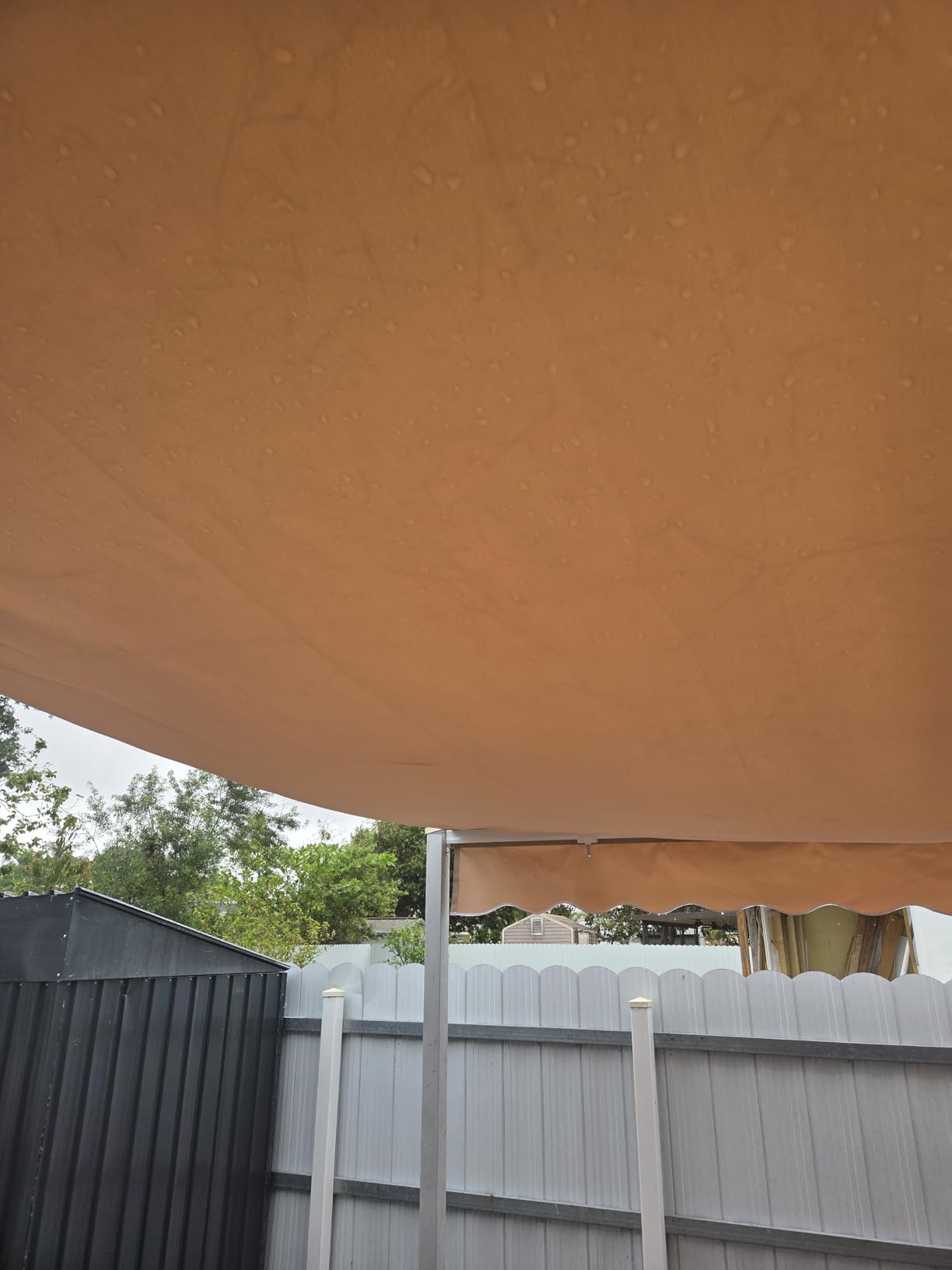 VEVOR Manual Retractable Awning, 12 x 10 ft Outdoor Patio Awning Retractable Sun Shade, Patio Door Window Water-Resistant Polyester Awning Sunshade Shelter with Crank Handle for Balcony, Backyard customer photo 1