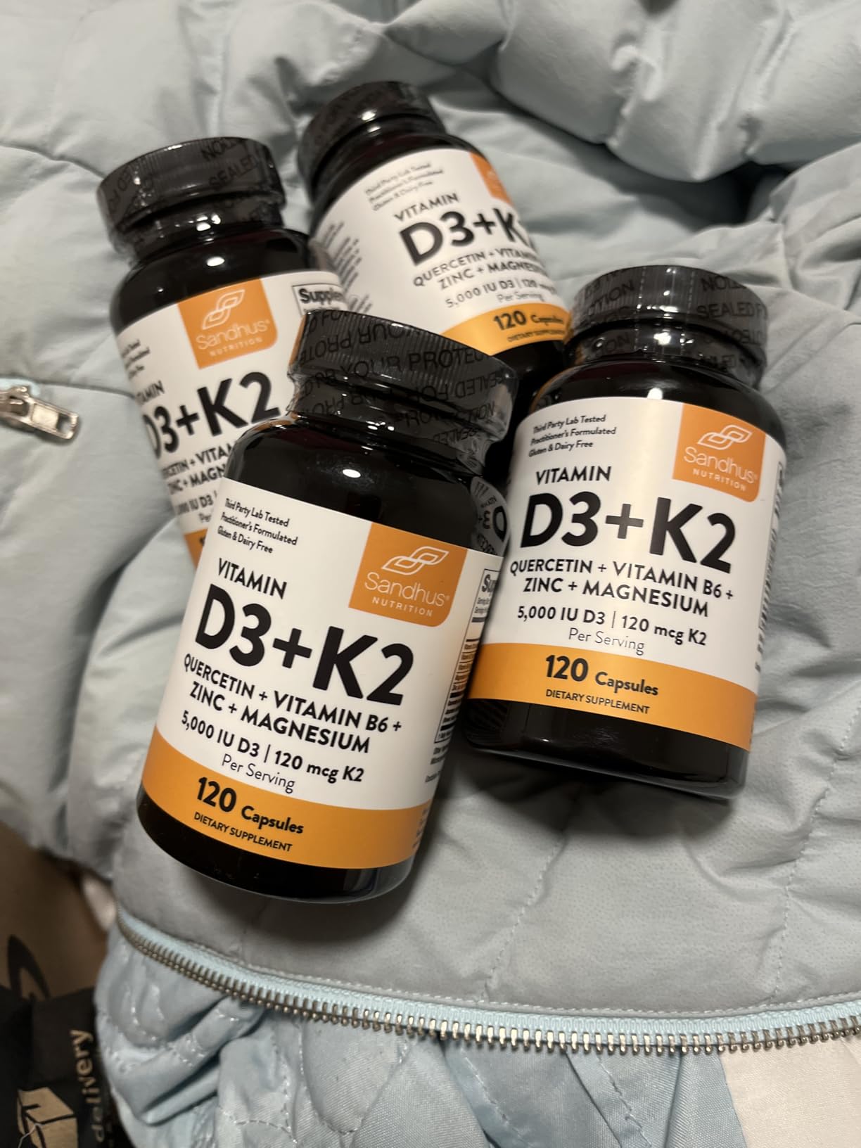 Sandhu's Vitamin D3 K2 Magnesium 5000 IU, 120mcg K2 Capsules 120 Count | with VIT B6, Zinc & Quercetin | D3K2 Supports Superior Absorption, Energy, Immune, Muscle Health for Men & Women customer photo 2