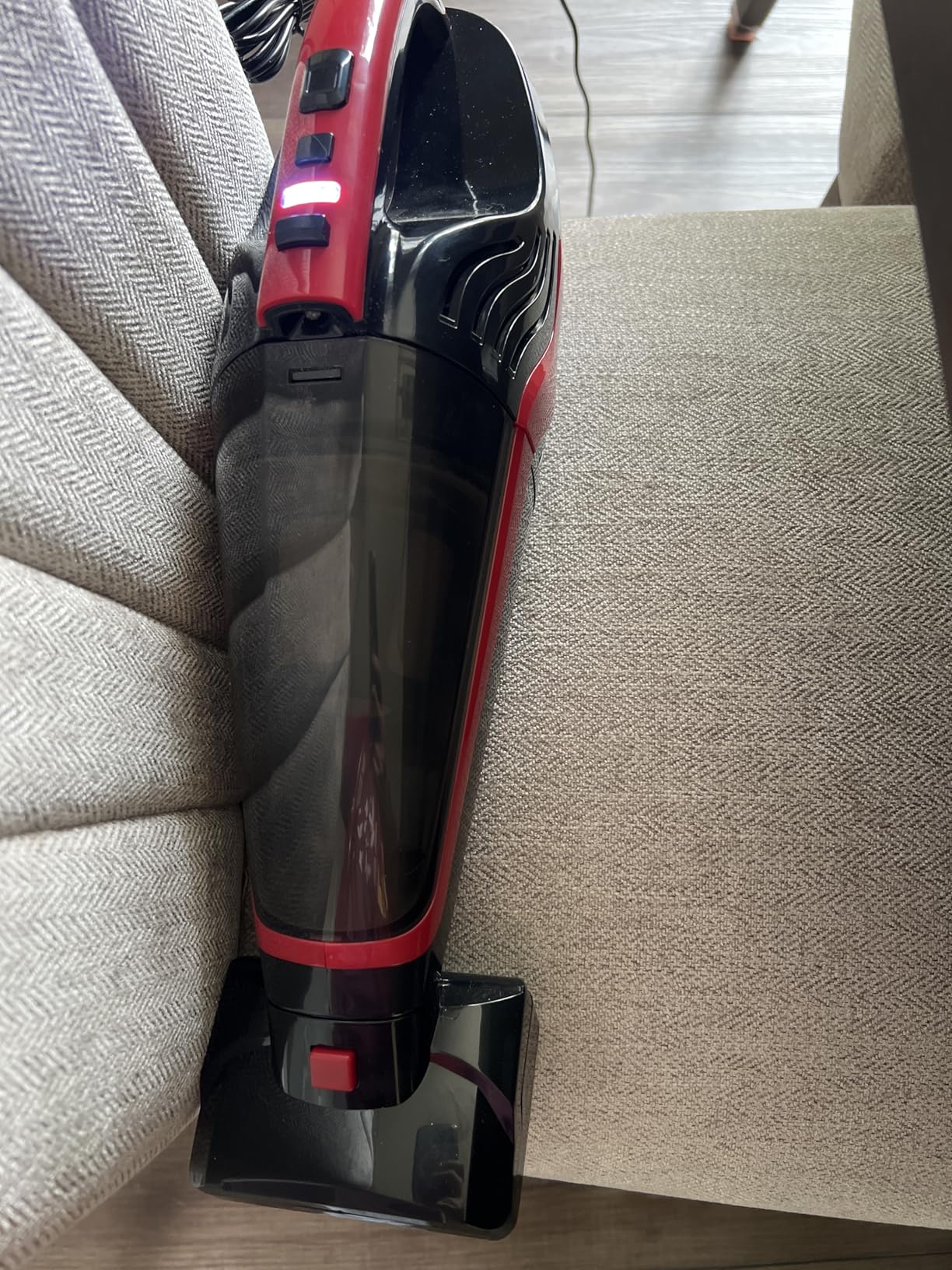 Pet Hair Handheld Vacuum Cordless, Car Vacuum Rechargeable with Reusable Filters, Motorized Brush and Multi-Accessories for Carpet, Couch & Stairs, Red customer photo 2