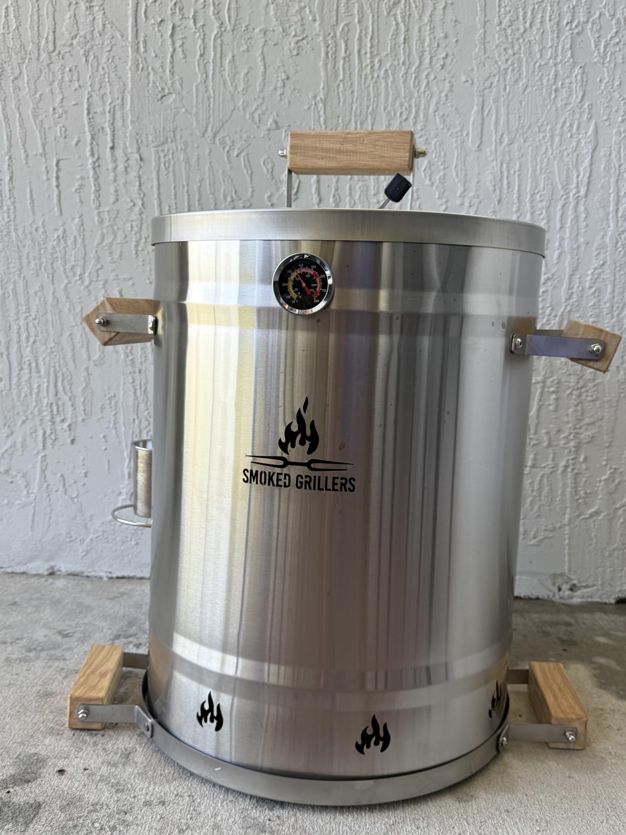 Barrel Smoker Grill Combo | 100% 304 Stainless Steel Barrel | 95% Less Smoke, Even Heat | Easy to Use & Clean - Vertical Smoker Ideal for Balconies and Backyards (MEDIUM-25 LBS) customer photo 2