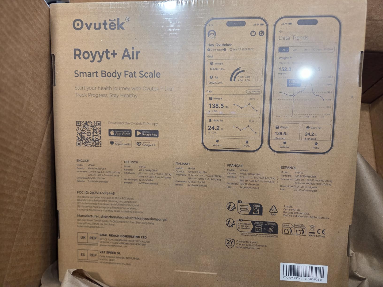 Ovutek Smart Scale for Body Weight, Professional Bathroom Digital Scale with BMI, Body Fat, Muscle Mass, Most Accurate to 0.05lb, Large Display High Accurate Body Composition Machine with Fitness App customer photo 1