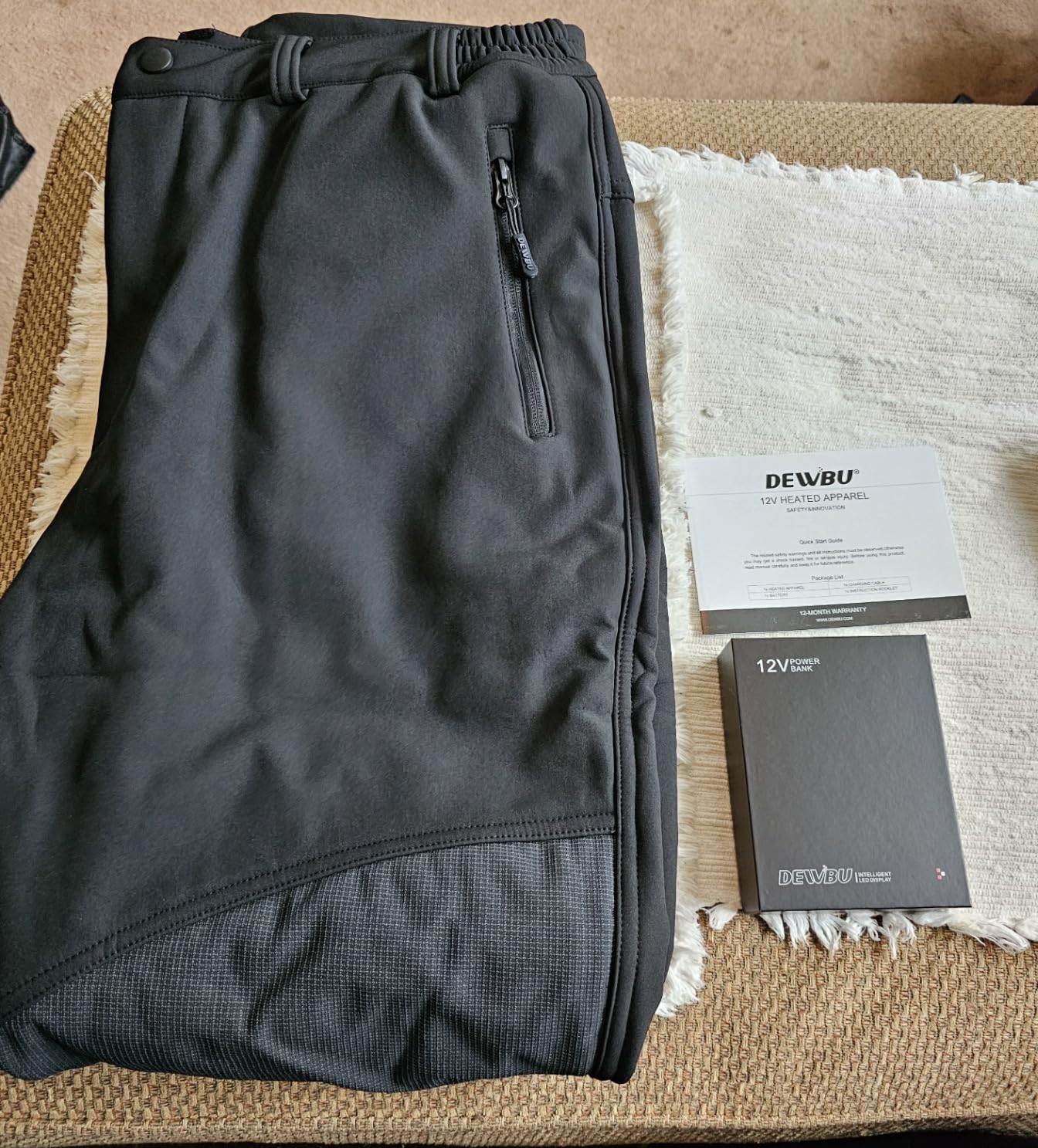 Heated Pants for Men with 12V Battery Pack Fleece Lined Outdoor Softshell Pants Electric Heating Trousers customer photo 2