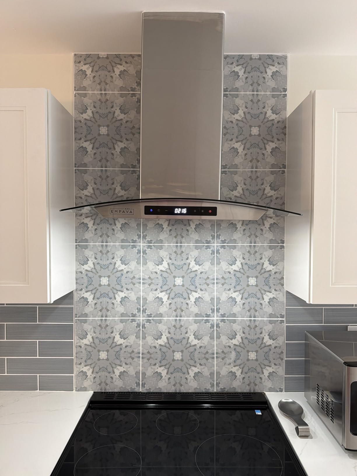 Empava 30-Inch Wall Mount Range Hood, Stainless Steel Kitchen Vent | 400CFM, 3-speed control, LED light. Ductless ready (requires charcoal filter #ACC-YS22, sold separately). customer photo 1