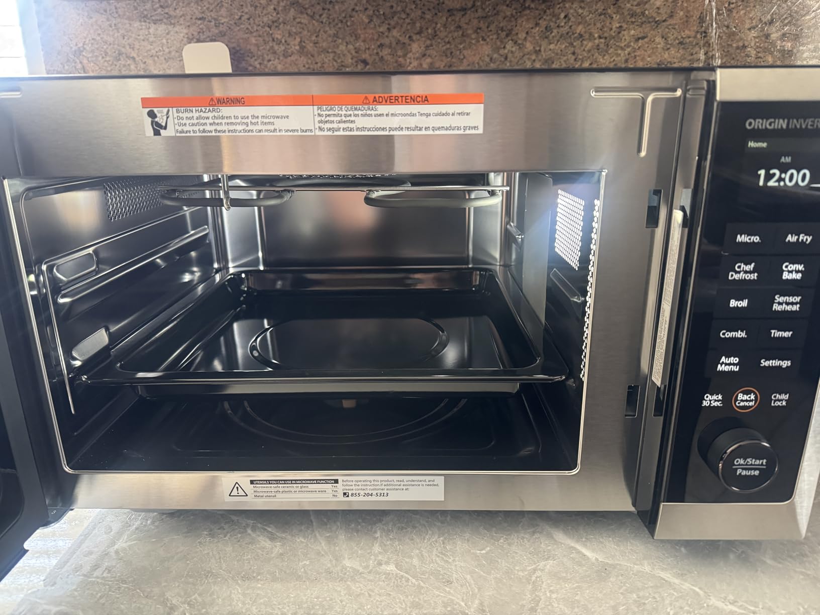 TOSHIBA OptiChef PRO MAX Air Fryer Combo Microwave Oven with 2.4-Inch Color Screen, Origin Inverter Technology, Smart Sensor, Compatible with Alexa, 1100W, 1.3 Cu.Ft, Silver ML2-STC13SAIT(SS) customer photo 1