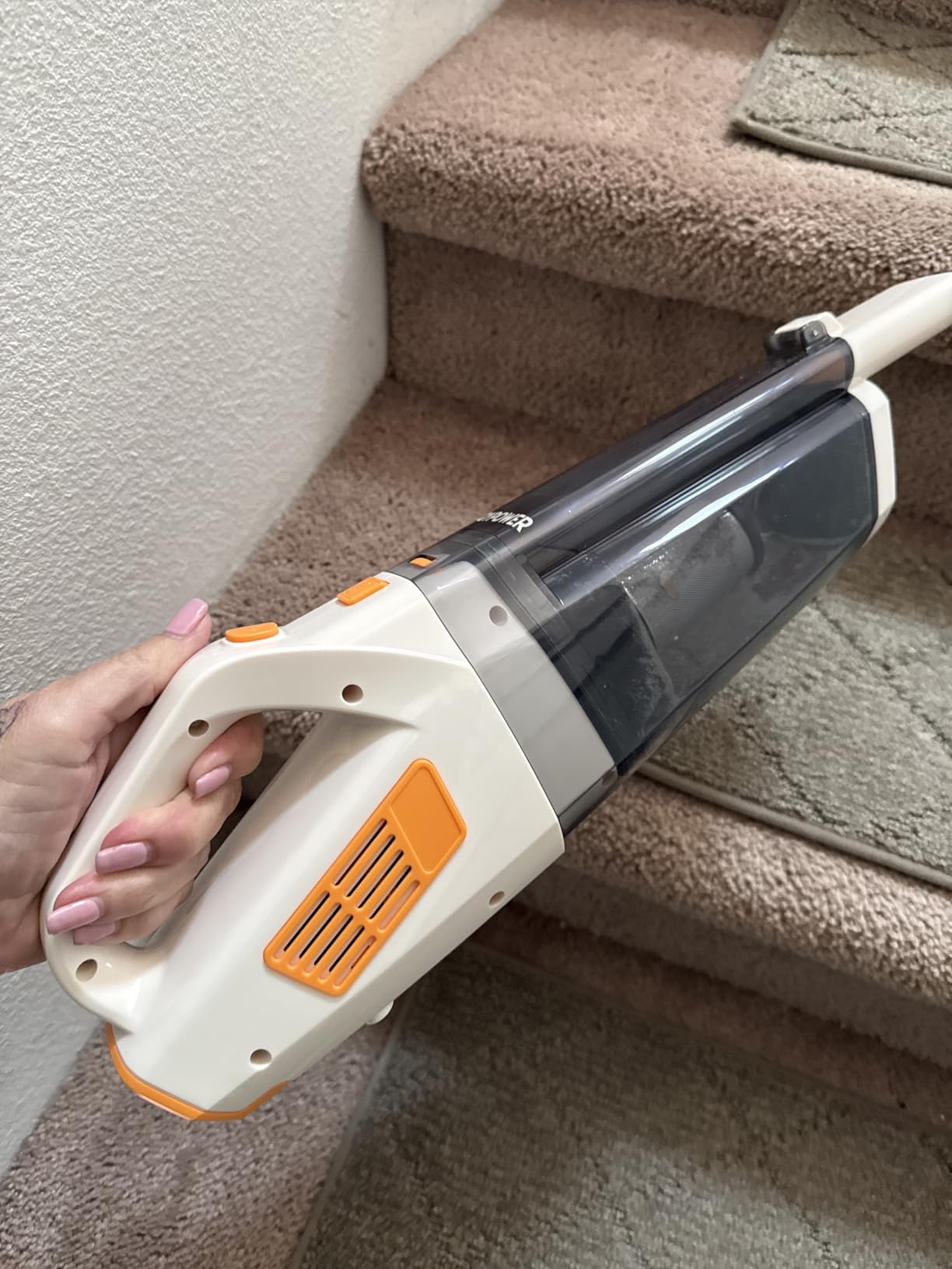 BQYPOWER Handheld Vacuum Cordless, 16000PA Strong Suction Hand Held Vacuum Cordless Rechargeable with Multiple Accessories, Portable Car Vacuum Cleaner High Power for Car Home Office customer photo 2