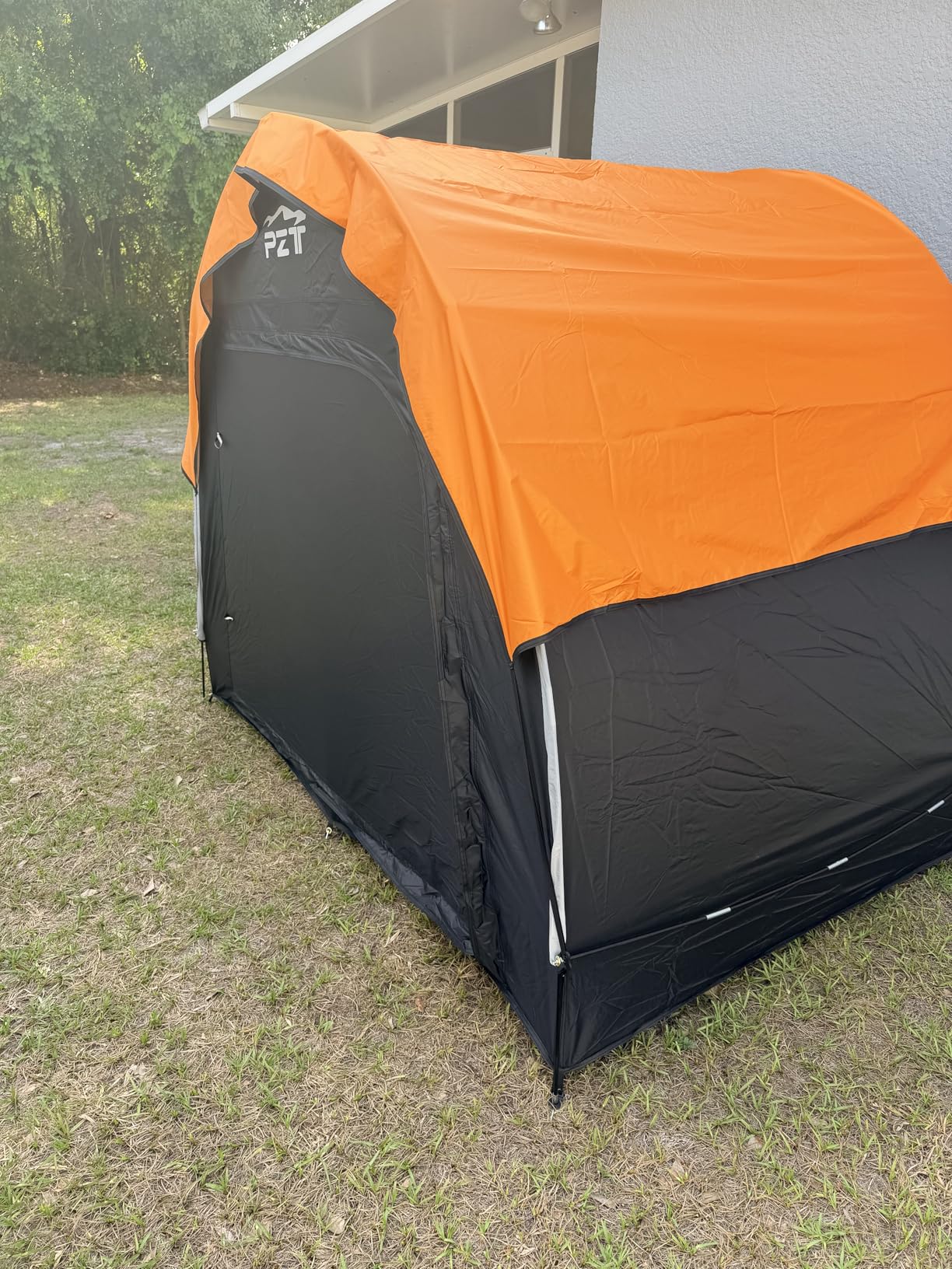 Upgraded Bike Tent with Rain Cover, Portable Outdoor Storage Shed for 2-3 Bikes, 210D Oxford Fabric PU4000 Waterproof, Bike Shed/Bike Cover for Motorcycles, Garden Tools, Lawn Mower customer photo 1