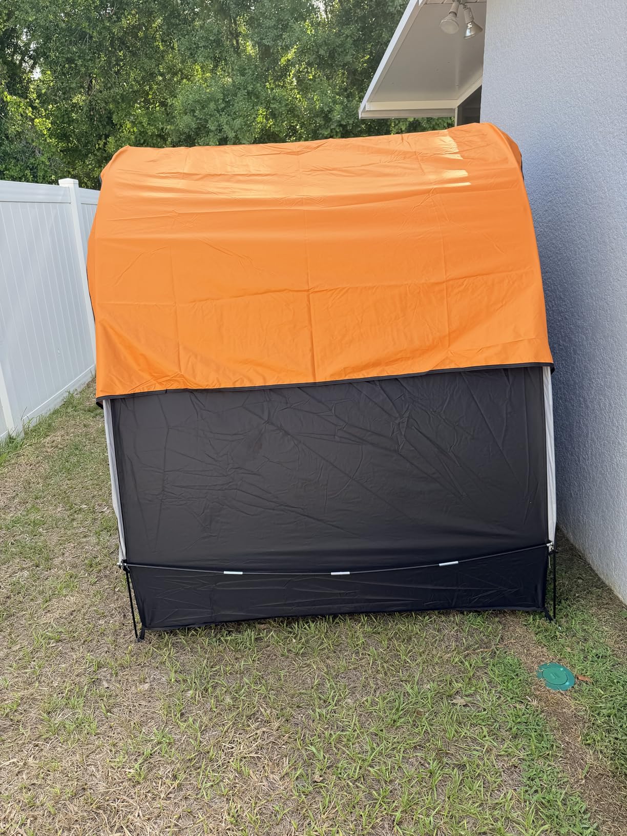Upgraded Bike Tent with Rain Cover, Portable Outdoor Storage Shed for 2-3 Bikes, 210D Oxford Fabric PU4000 Waterproof, Bike Shed/Bike Cover for Motorcycles, Garden Tools, Lawn Mower customer photo 2