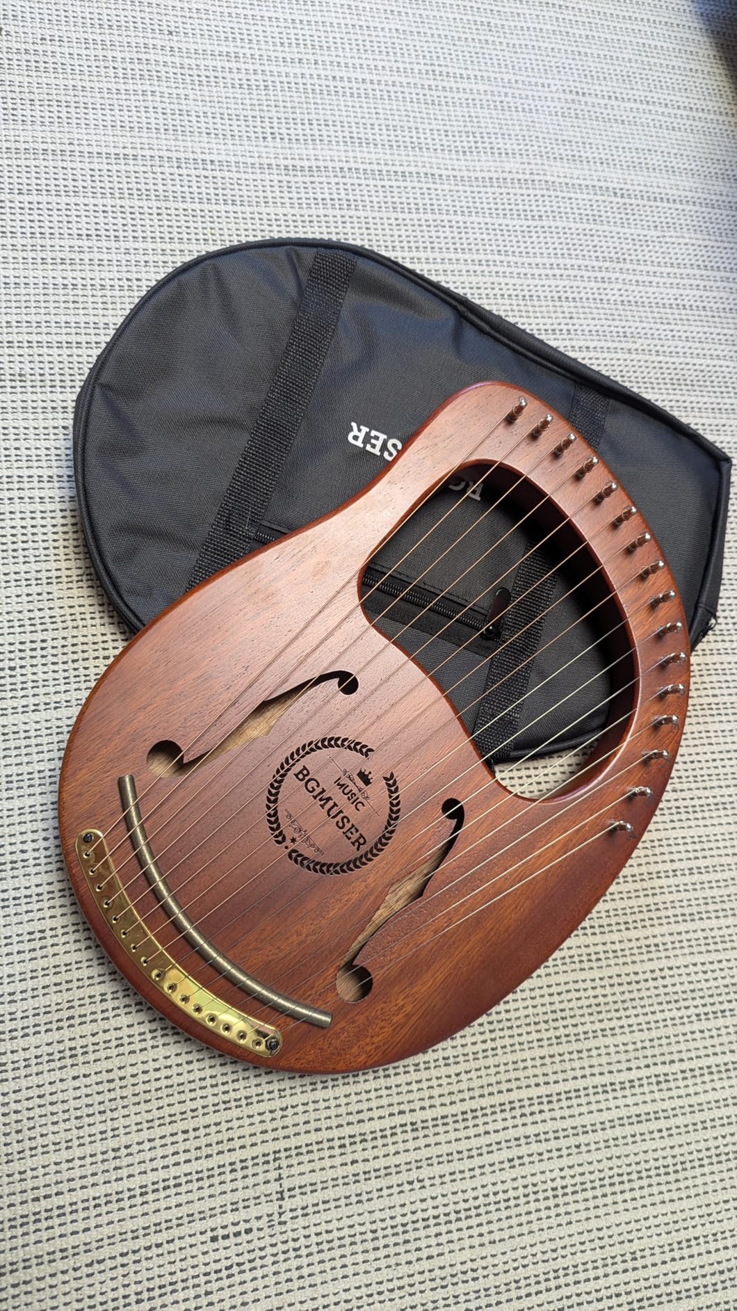 Professional Harp Instrument 15 Strings International Standard Nylon String Lyre Harp with Bag, Strap, Tuning Wrench customer photo 1