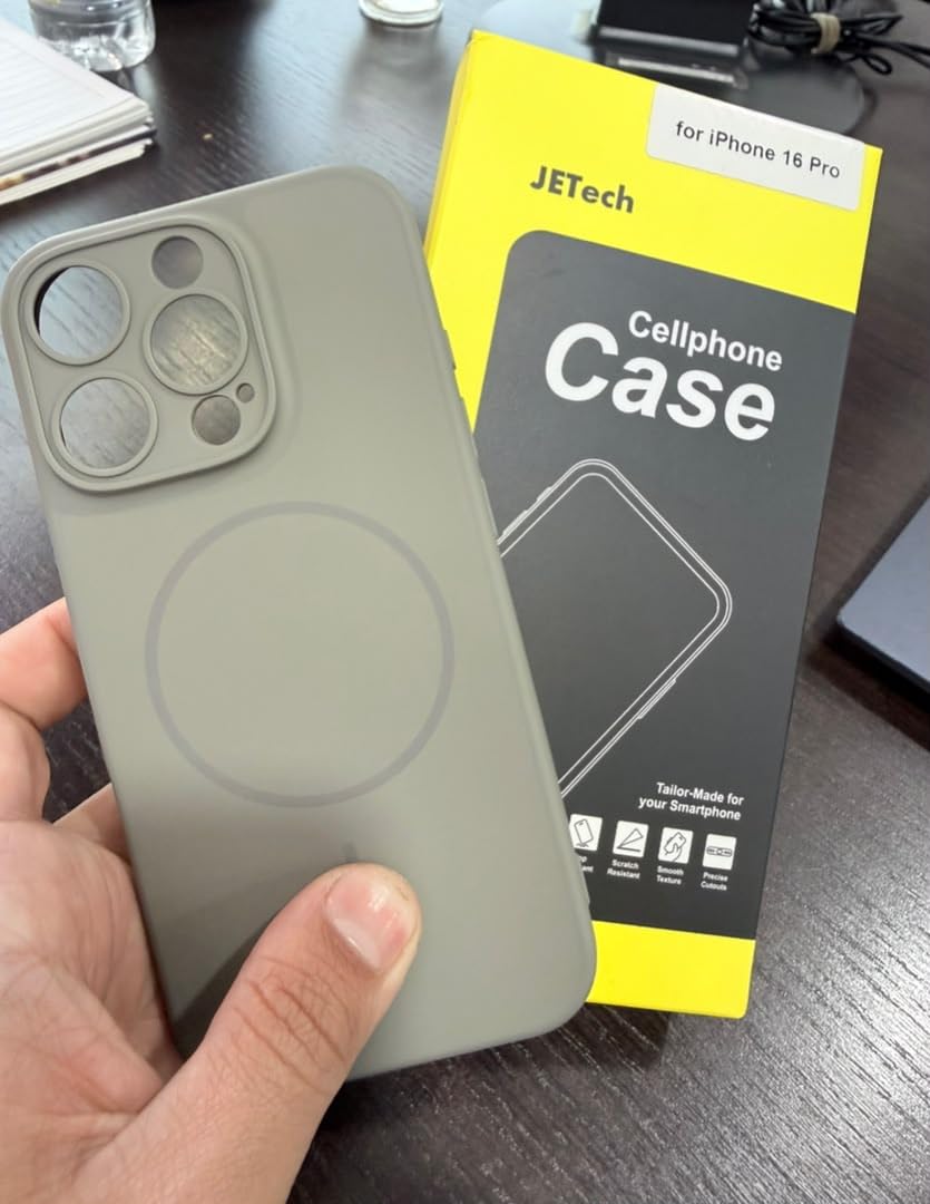 JETech Magnetic Slim Case for iPhone 16 6.1-Inch Compatible with MagSafe, Full Camera Lens Protection, Ultra-Thin Lightweight Matte Finish Minimalist Phone Cover (Black) customer photo 1