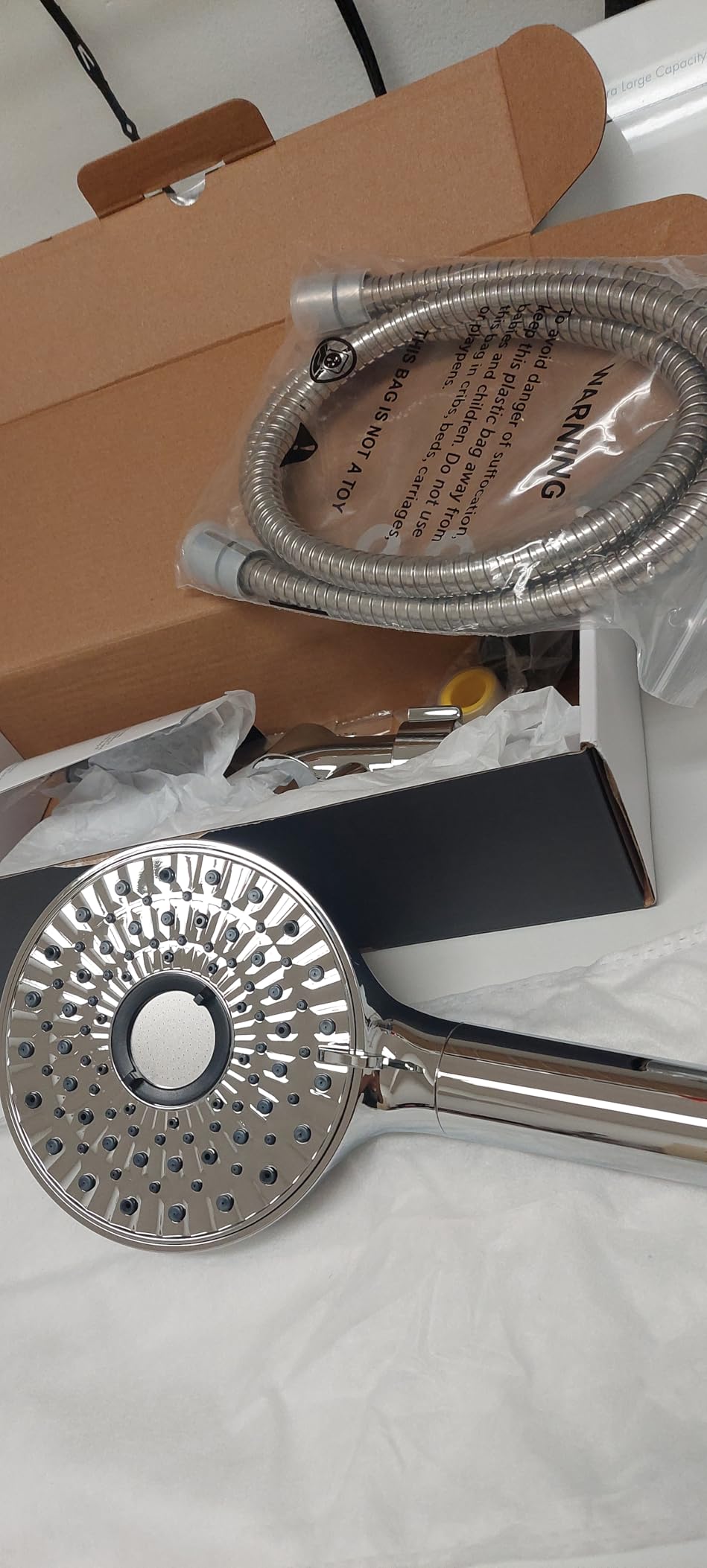 Magichome Filtered Shower Head with Handheld, High Pressure 10-Spd Detachable Chrome Showerhead with Stainless Hose, Water Softener Filter Beads for Hard Water - Remove Chlorine, Reduce Dry Itchy Skin customer photo 1