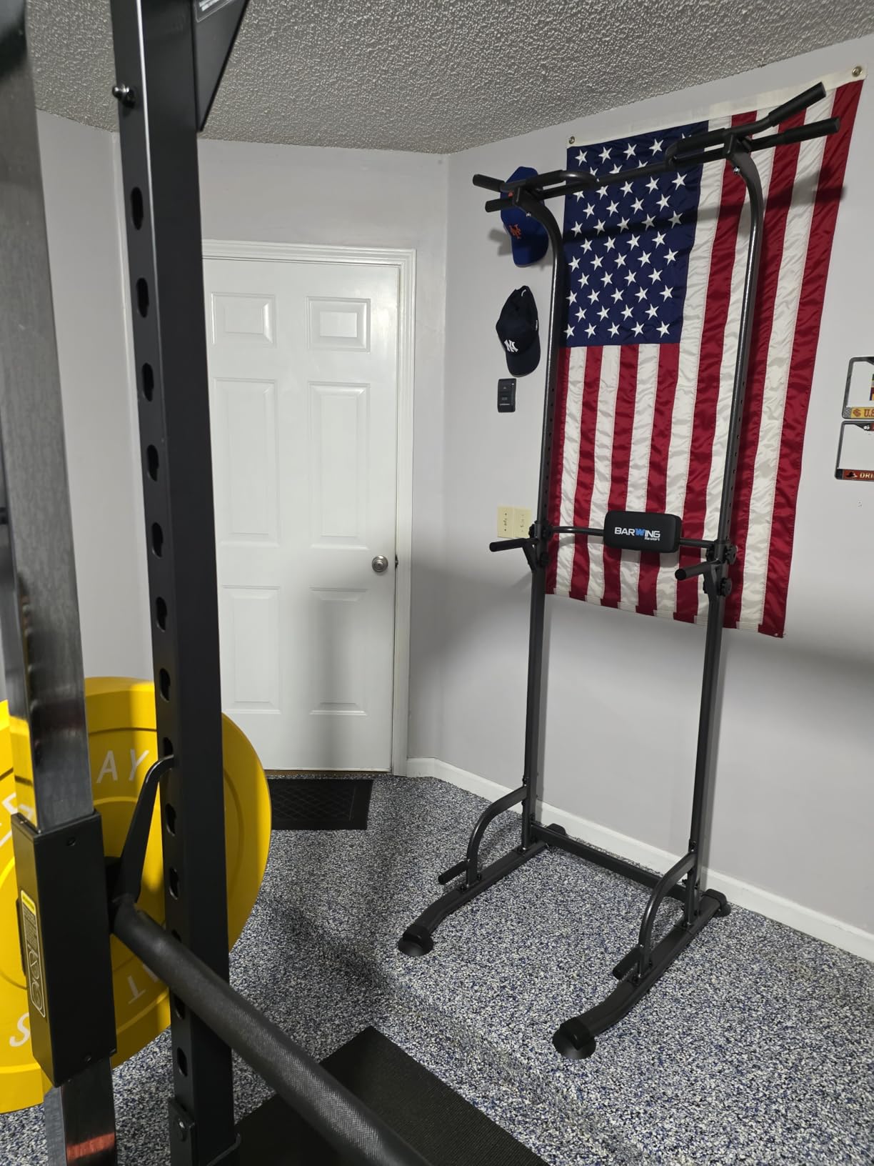 BARWING Pull Up Bar Station, Power Tower, Dip Station with 3D Backrest, Multi-Function Strength Training Stand Rack, Adjustable Height Dip Bar for Home Gym Workout Stand Fitness Exercise Equipment customer photo 1