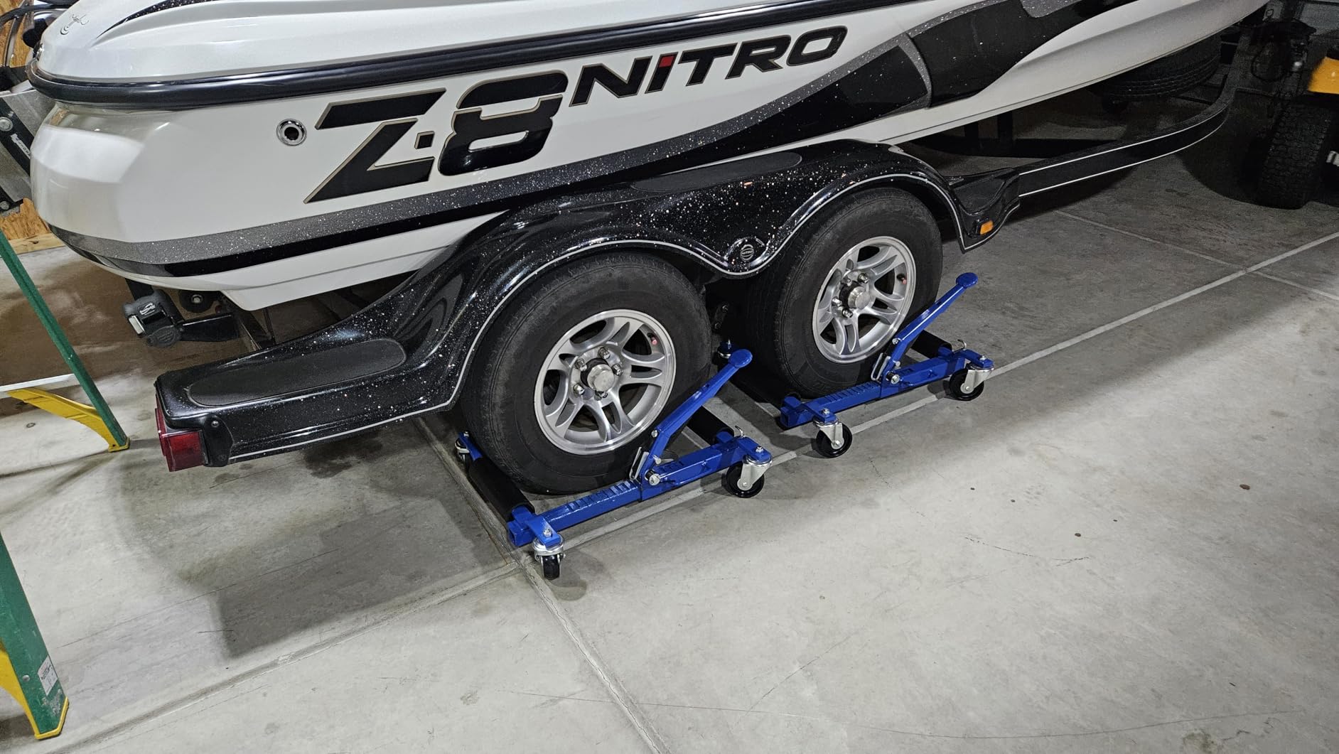 Car Dolly Jack Set of 4, Mechanical 1500-lbs Wheel Dolly, 9'' car Wheel Dolly Positioning Jack, Car Dollies for Vehicle Positioning & Auto Repair Moving, Blue customer photo 2