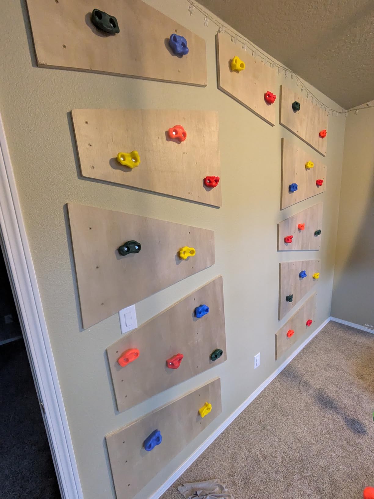 Trymaker Rock Climbing Holds, 15PCS Climbing Wall for Kids, Climbing Set for Adult Indoor and Outdoor(Small Size) customer photo 2